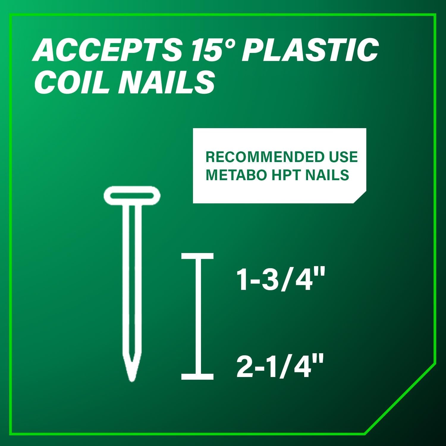 Metabo HPT Siding/Light Framing Coil Nailer, Pro-Preferred Pneumatic Power Nailers for Versatile Siding and Framing Tasks, Tool For 16° Wire 1-3/4″-3″ and 15° Plastic to 1-3/4″ – 2/14″ Nails, NV75A5(Siding Nailer Only)