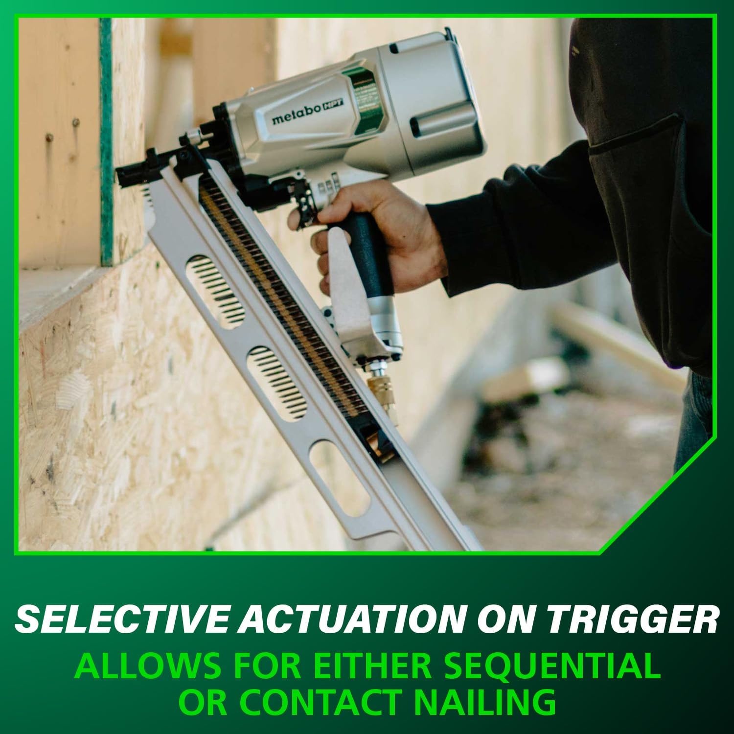 Metabo HPT Framing Nailer | High Grade Aluminum Magazine | Tool-less Depth Adjustment | Pneumatic | Framing Nails 2-Inch to 3-1/4-Inch | Rafter Hook | NR83A5(Y)(NR83A5Y (Aluminum Magazine))