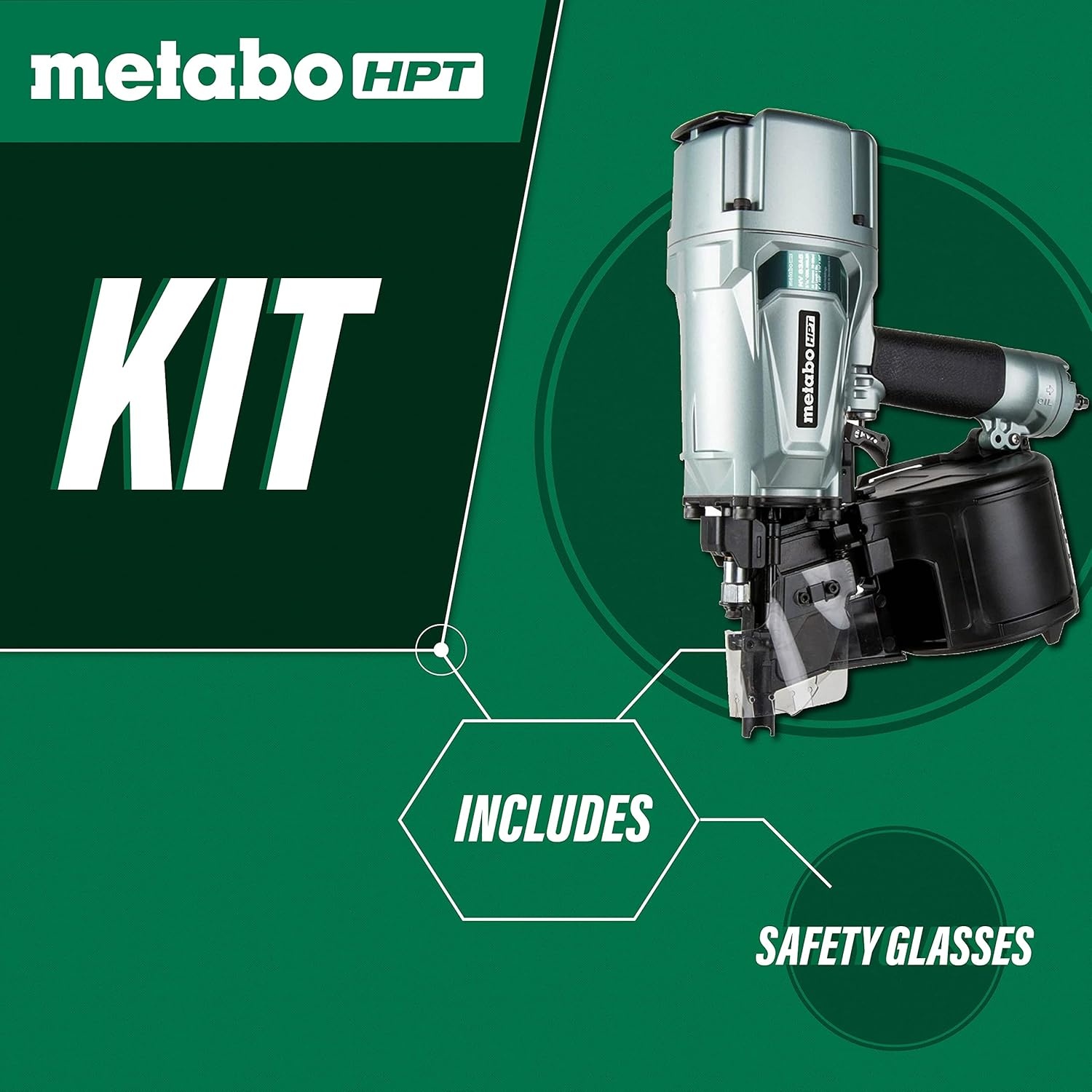 Metabo HPT Coil Framing Nailer | Pro Preferred Brand of Pneumatic Nailers | 15 Degree Magazine | Accepts 2-Inch up to 3-1/4-Inch Nails | Ideal for Wall Sheathing, Roof Decking, & Subflooring | NV83A5(Metabo HPT NV83A5 Only)