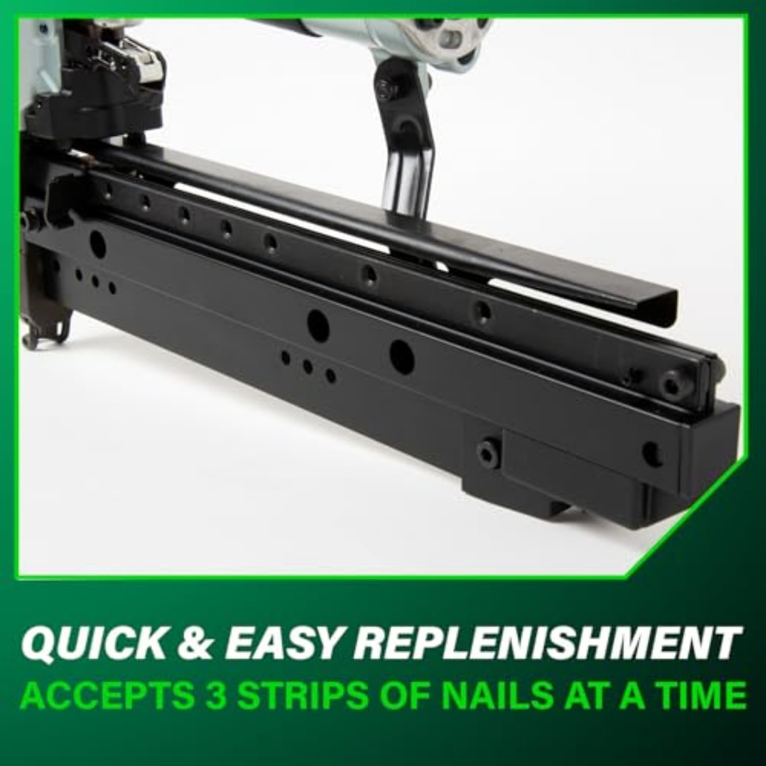 Metabo HPT Pro Finish Nailer, Pro-Preferred Pneumatic Power Nailers for Finish Applications, High Grade Aluminium Magazine, 16 Gauge, 1-1/2″ to 2-1/2″ Straight Nails, NT65A5