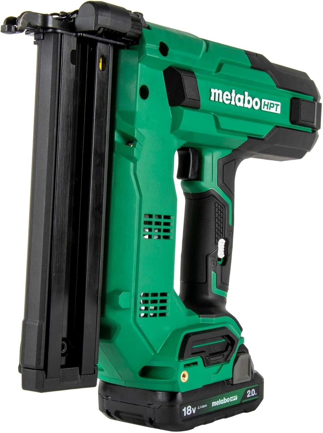 Metabo HPT 18V MultiVolt Cordless Narrow Crown Stapler Kit, 18 Gauge 1-1/2″ Stapler with Power Tool 2.0Ah Lithium Ion Battery, Drives 1/2″ to 1-1/2″ Staples, 5-Year Warranty, N1804DB