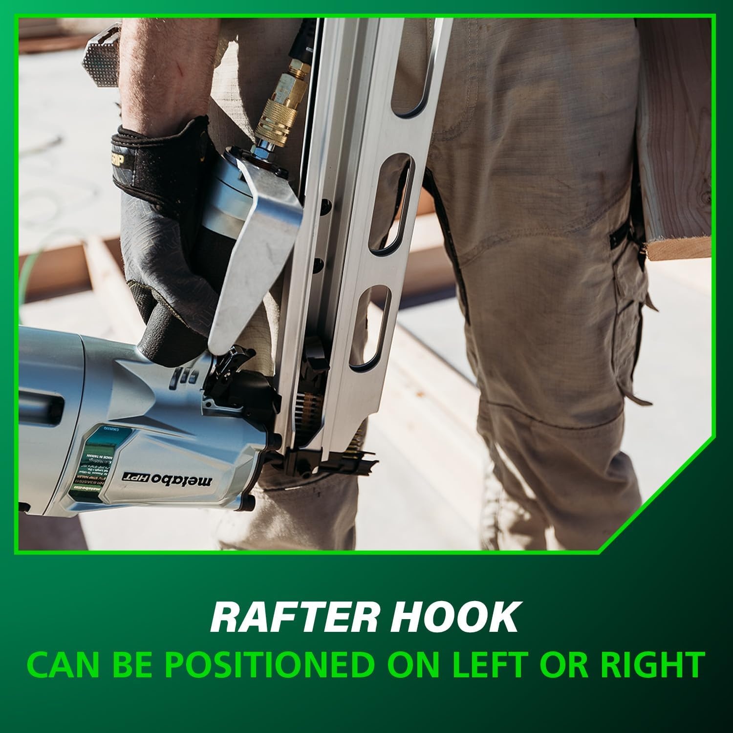 Metabo HPT Framing Nailer | High Grade Aluminum Magazine | Pneumatic | Framing Nails 2-Inch to 3-1/4-Inch | Rafter Hook | NR83A5(S1)(NR83A5(S1) Only)