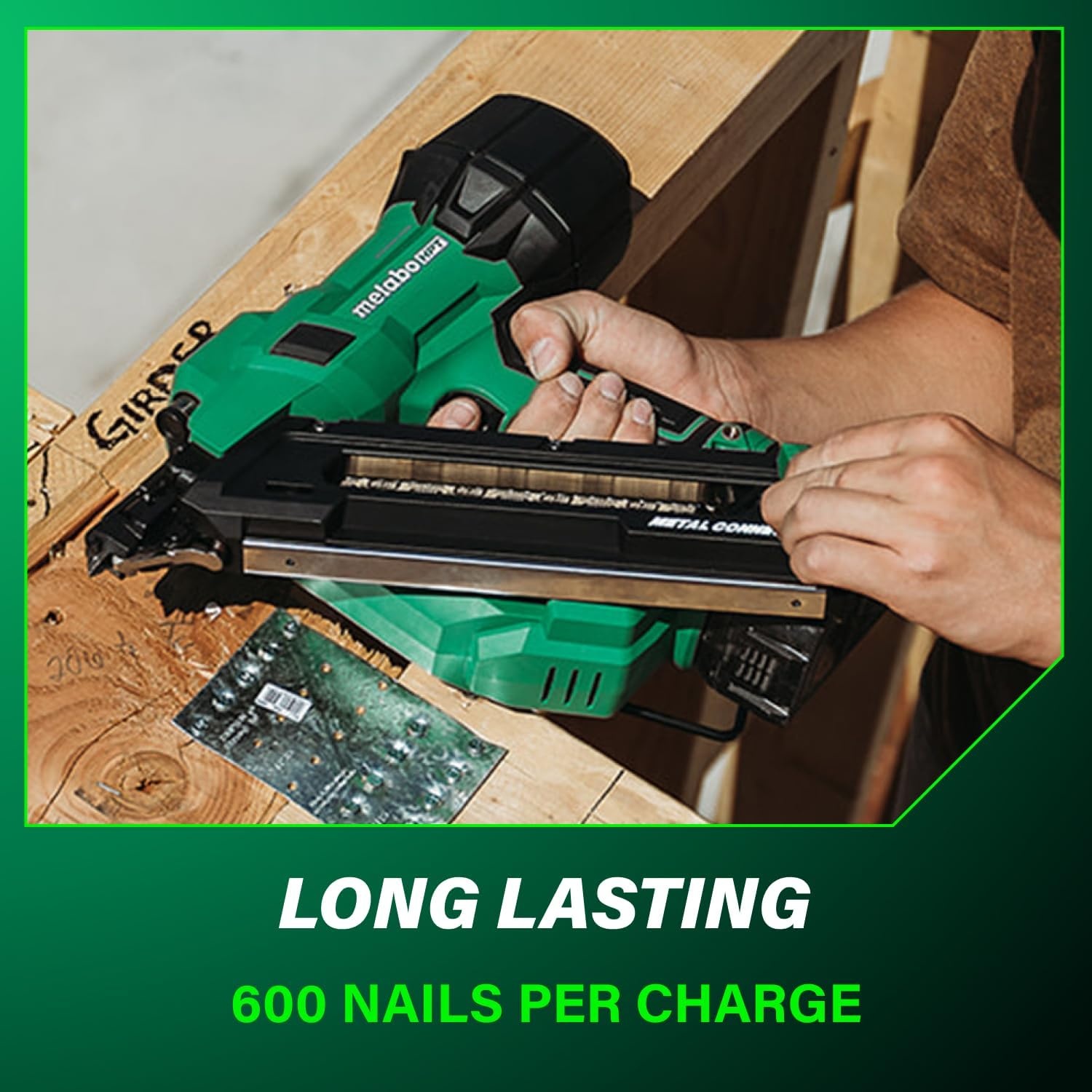 Metabo HPT 36V MultiVolt Cordless Metal Connector Nailer, Power Tool MultiVolt 36V 2.5 Ah Li-ion battery, Pro Tools Innovation Award Winner, Drives 1-1/2″ to 2-1/2″ Nails, 900 per Charge, NR3665DA(18V  1-1/2-Inch – NR1838DKA)