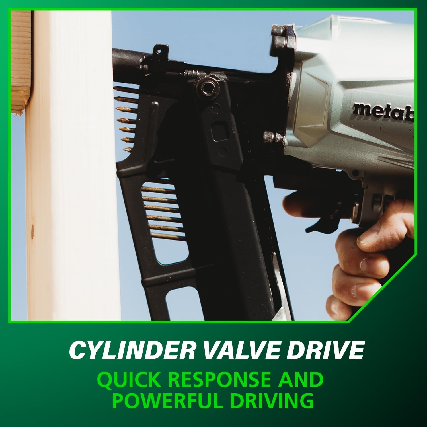 Metabo HPT Framing Nailer | High Grade Aluminum Magazine | Tool-less Depth Adjustment | Pneumatic | Framing Nails 2-Inch to 3-1/4-Inch | Rafter Hook | NR83A5(Y)(NR83A5)