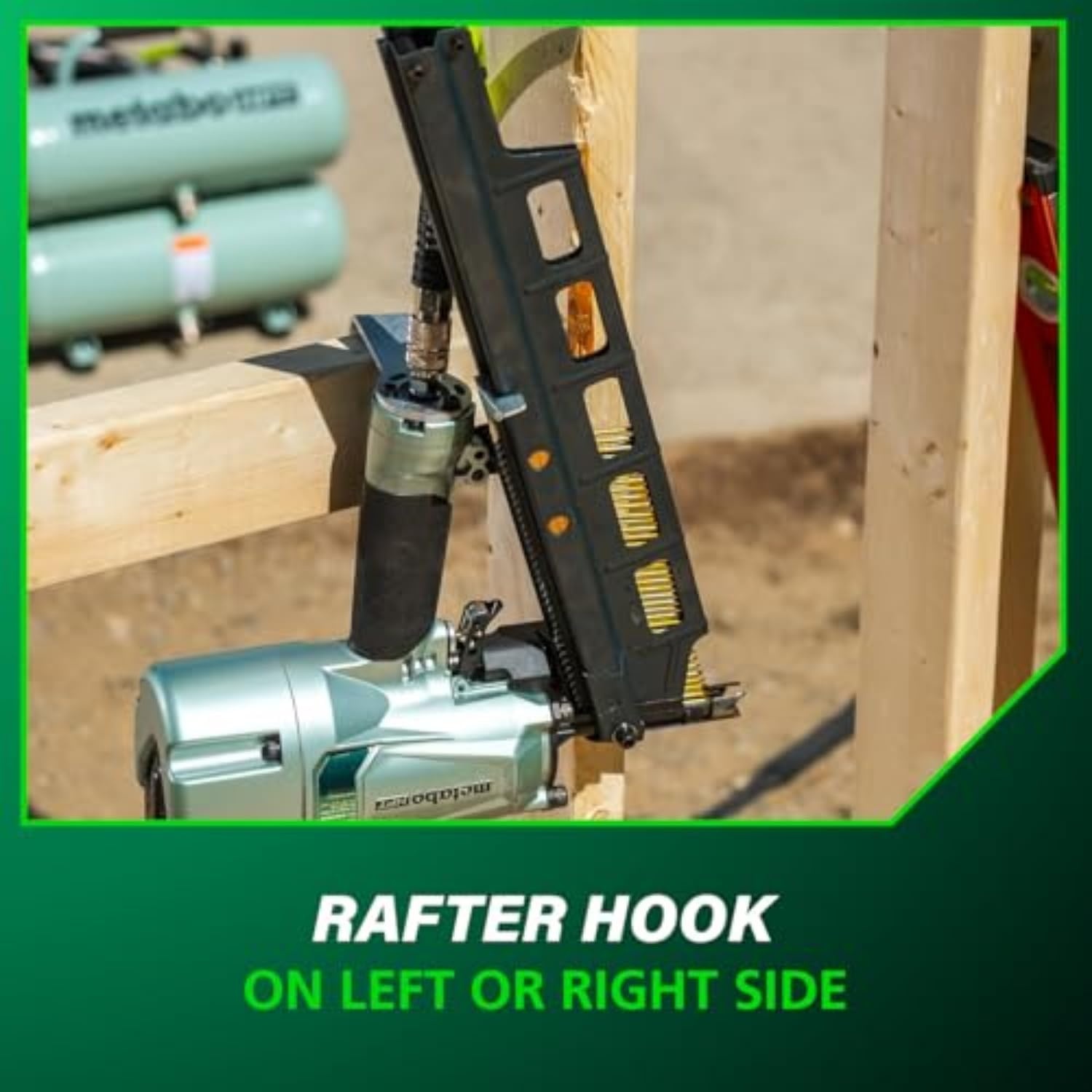 Metabo HPT Framing Nailer, Pro-Preferred Pneumatic Power Nailer & Framing Tool For Flooring, Roof Decking & More, Rapid Response Cylinder Valve, 21° 2″ to 3-1/4″ Plastic Collated Nails, NR83A5(S)(NR83A5(S) Only)
