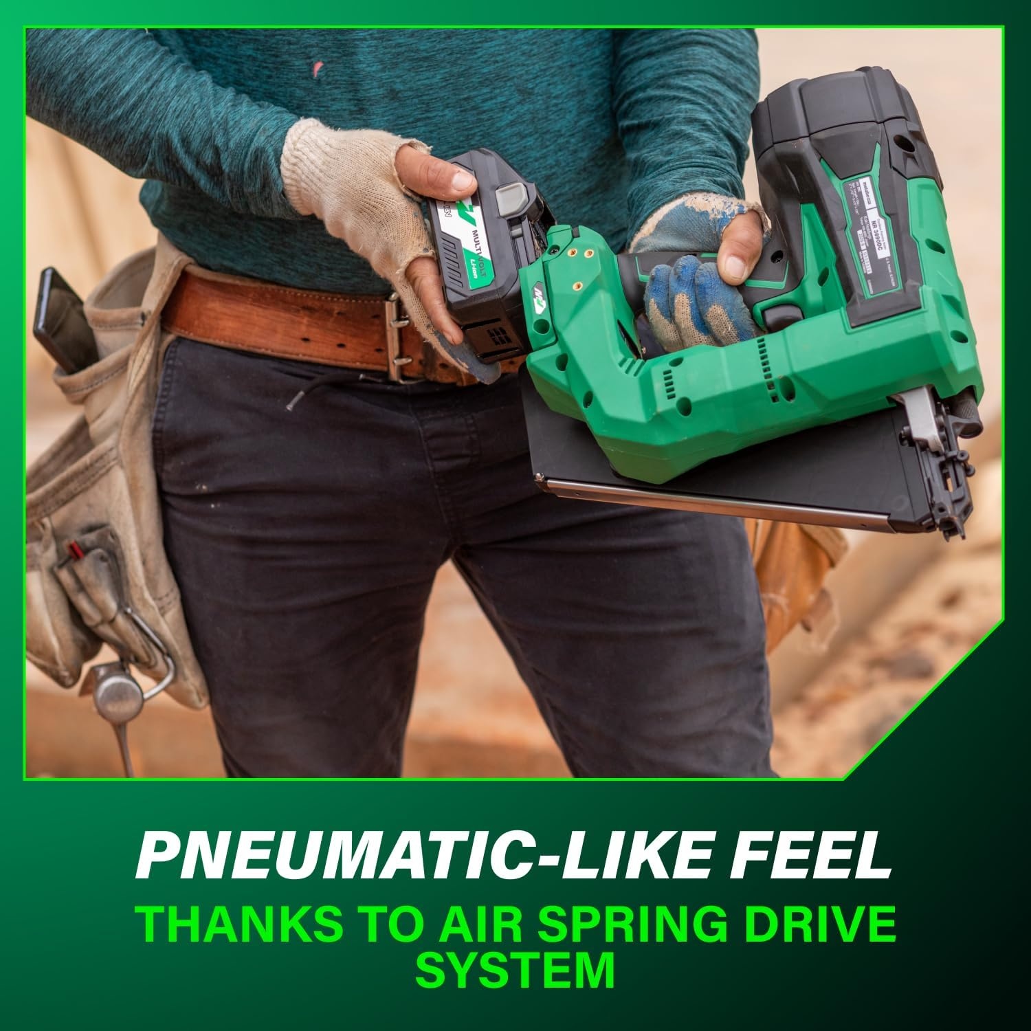 Metabo HPT 36V MultiVolt Cordless Paper Strip Framing Nailer, 3-1/2 Inch Framing Nailer with Power Tool 2.5Ah Lithium Ion Battery, Drives 2″ to 3-1/2″ Nails, NR3690DC