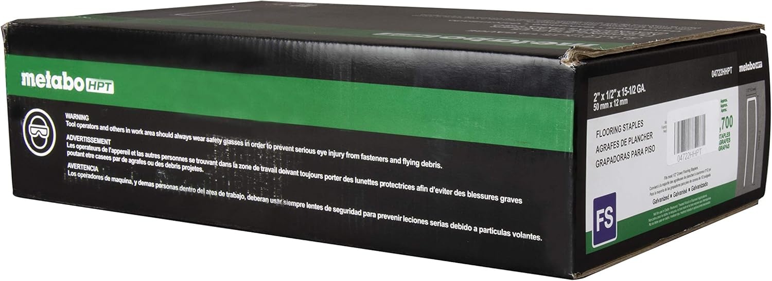 Metabo HPT Flooring Staples, 1-1/2″ x 15 GA, Galvanized, For N5010AB, 9600 Count (04724HHPT)