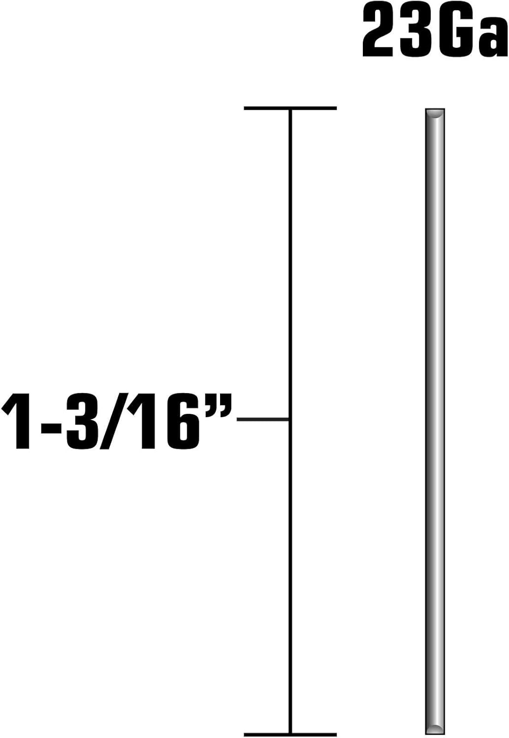 Metabo HPT Pin Nails | 1-Inch x 23 Gauge | Electro-Galvanized | 2,000 Count | 23002SHPT(1-3/16″ x 23 GA)