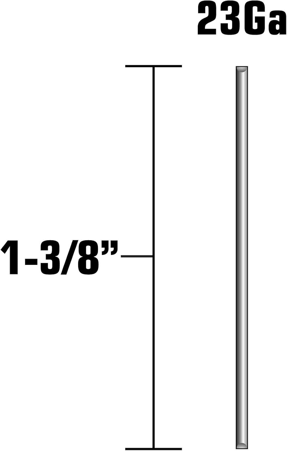 Metabo HPT Pin Nails | 1-Inch x 23 Gauge | Electro-Galvanized | 2,000 Count | 23002SHPT(1-3/8″ x 23 GA (Pack of 2))