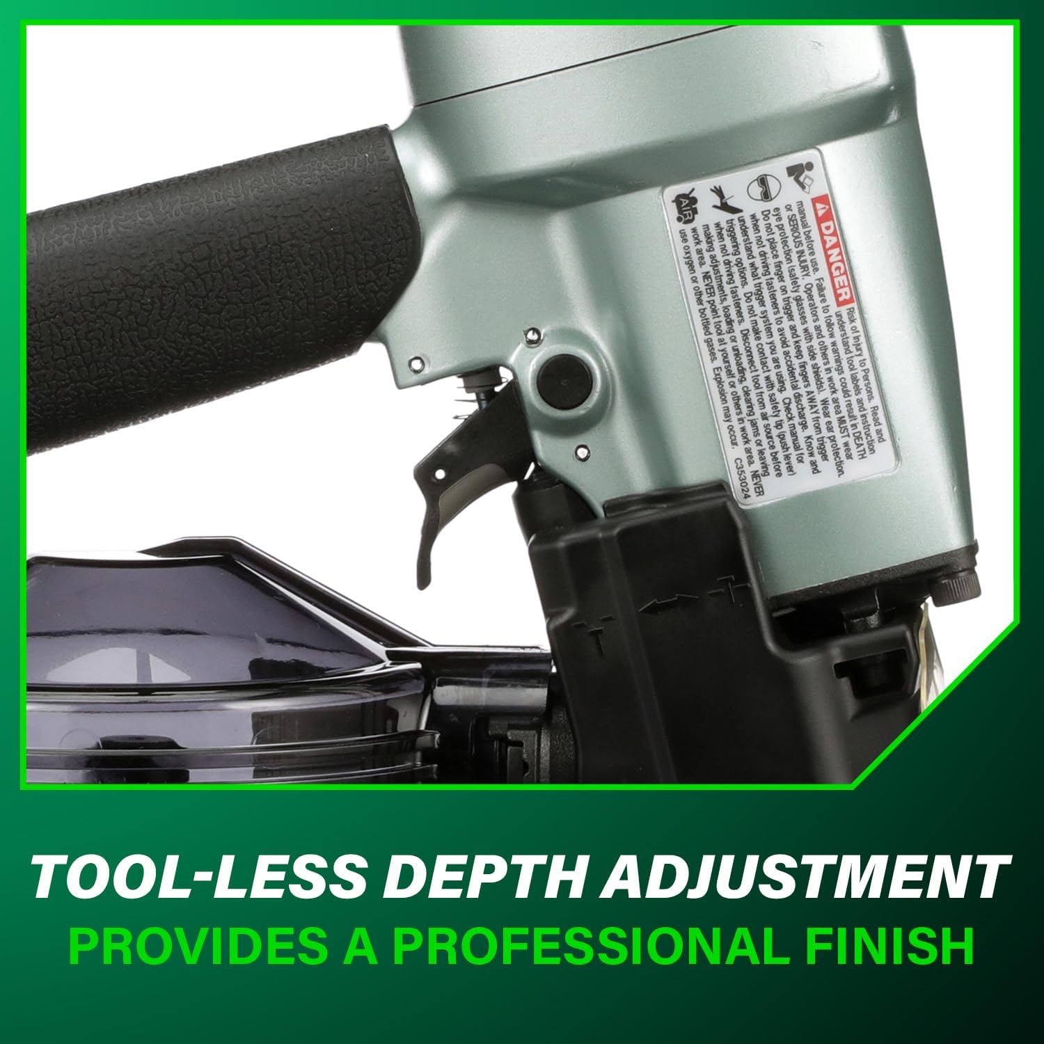 Metabo HPT Coil Siding Nailer, Pro-preferred Pneumatic Power Nailers in Siding Tools, For Sheathing, Decking & Fencing, 15° Plastic Collated Nails and 16° Wire Coil Nails, NV65AH2(NV65AH2 Only)