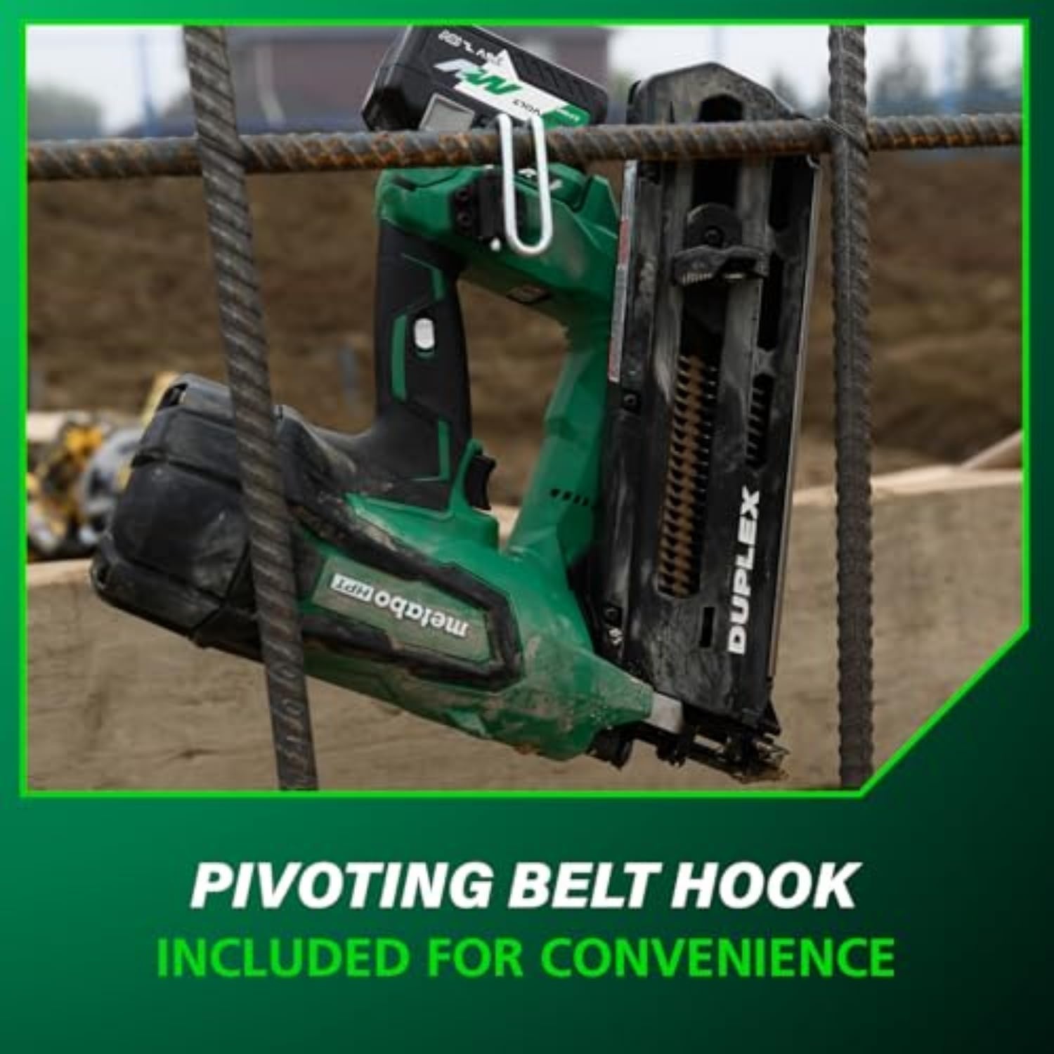 Metabo HPT 36V MultiVolt Cordless Forming Nailer, 3-1/2 Inch Duplex/Double Headed Fasteners, Power Tool with 2.5Ah Lithium Ion Battery, Drives 900 Nails per Charge, NR3675DD(36V MV Duplex Nailer Kit)