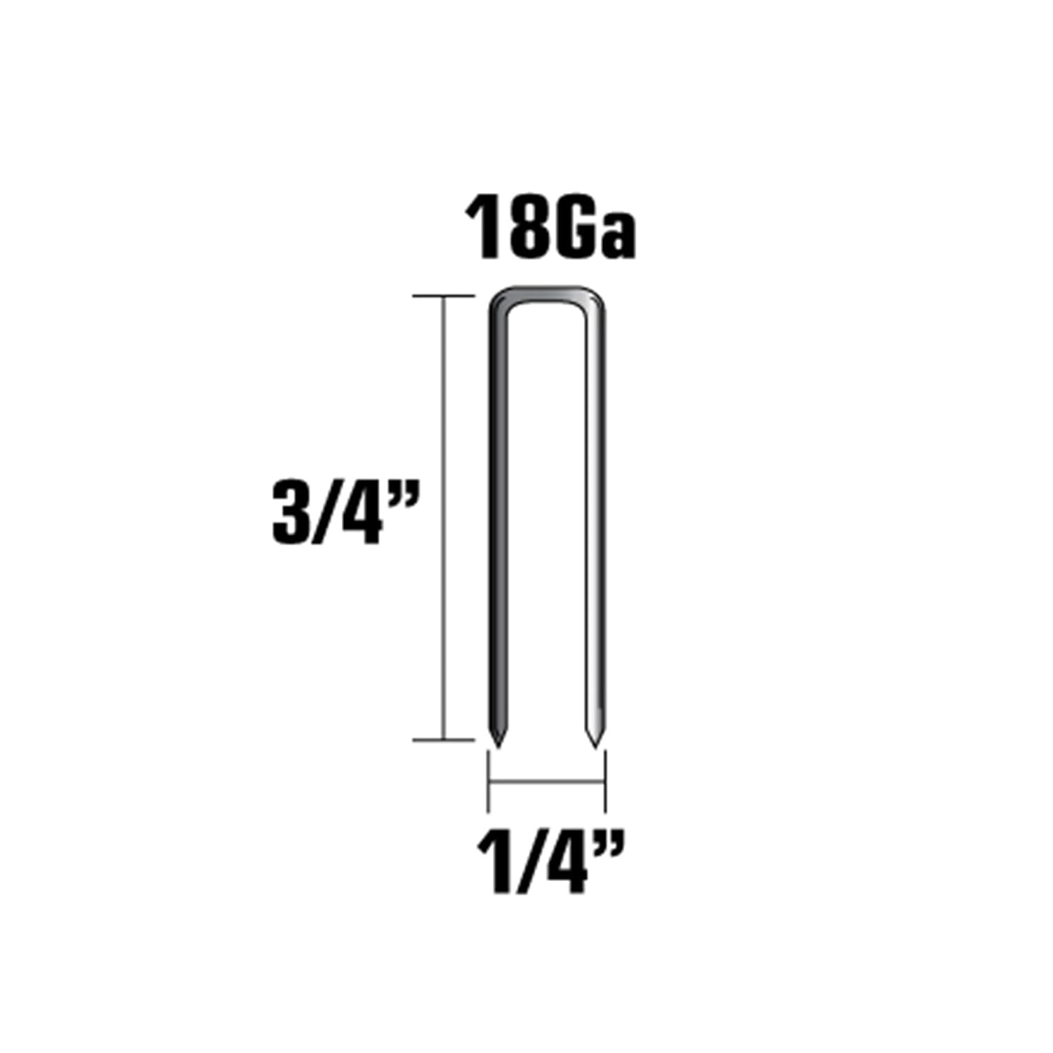 Metabo HPT Finish Staples, 1/4″ x 3/4″, 18 Gauge, Electro Galvanized, For N3804AB3, 5000 Count (11101SHPT)(1/4 inch x 3/4 inch  18 gauge)