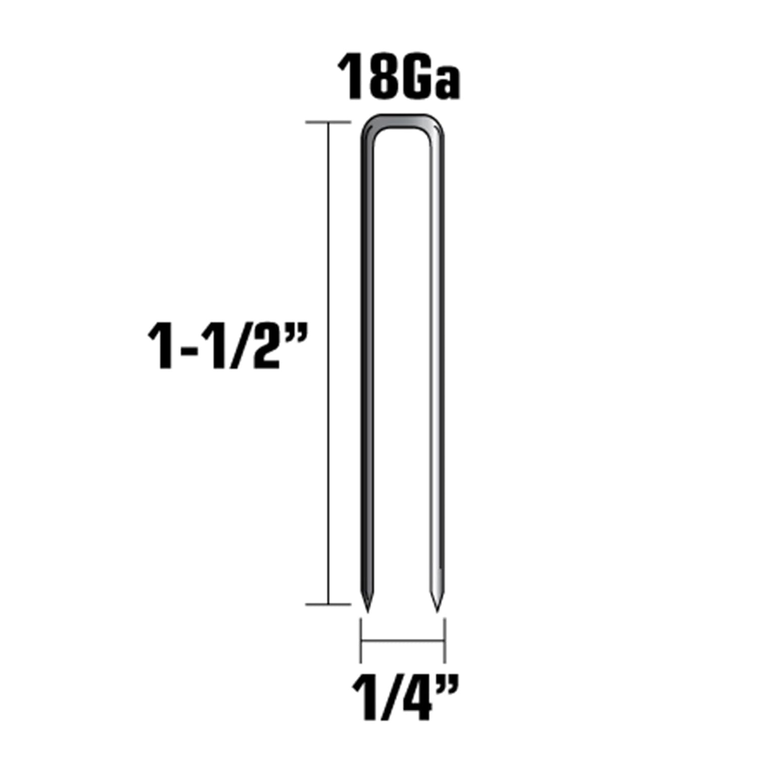 Metabo HPT 1 Inch 18 Gauge | Narrow Crown Finish Staples | 1,000 Count | Metabo HPT 21103SHPT(1/4″ x 1-1/2″ – 18 GA EG)