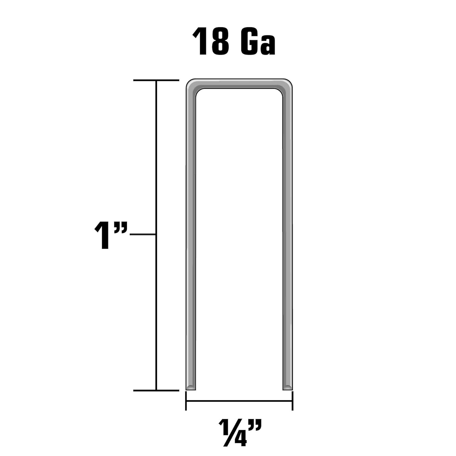 Metabo HPT 1 Inch 18 Gauge | Narrow Crown Finish Staples | 1,000 Count | Metabo HPT 21103SHPT(1/4″ x 1″ – 18 GA EG)