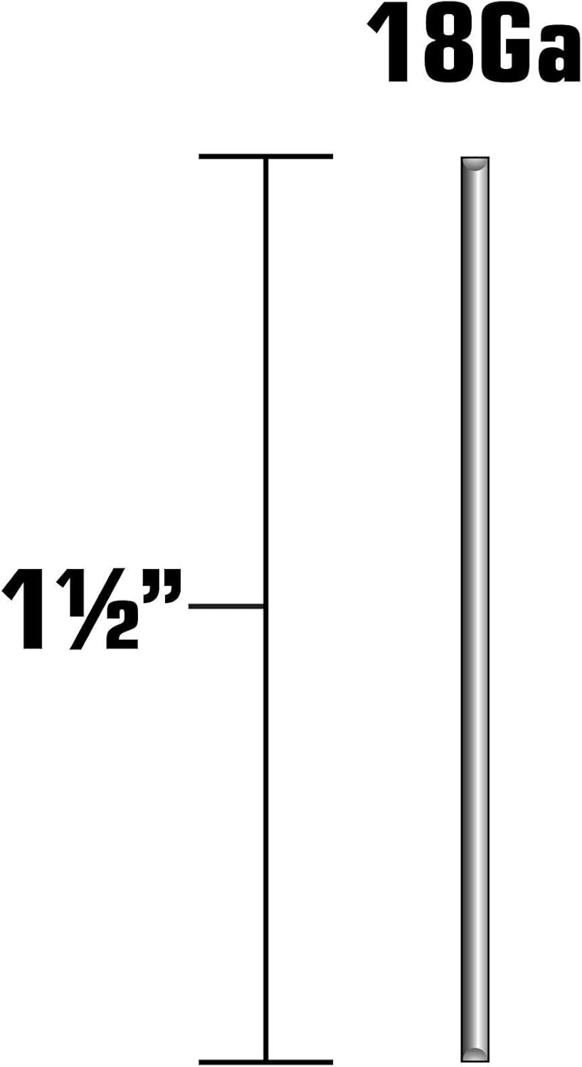 Metabo HPT 1-1/2 Inch 18 Gauge Brad Finish Nail | 5,000 Count | 14107SHPT(1-1/2″ x 18GA EG)