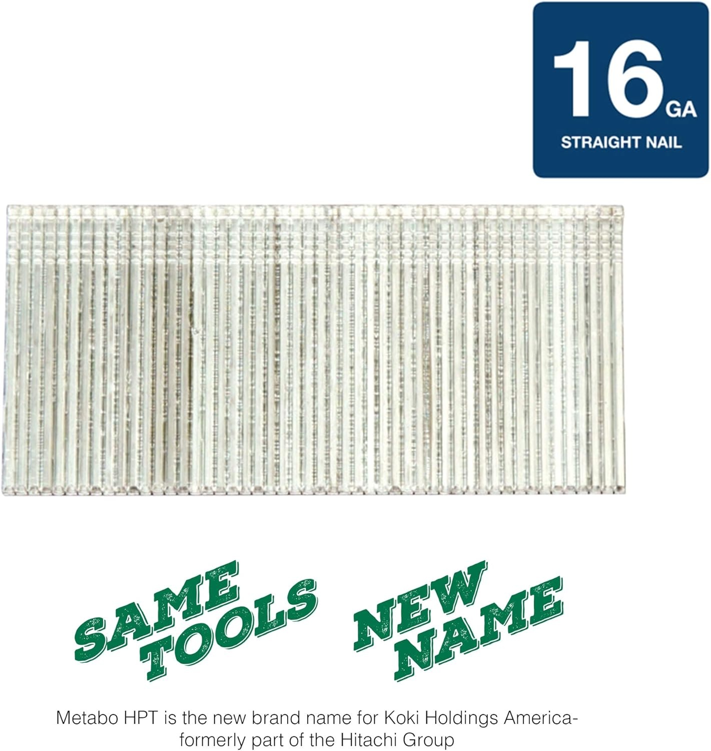 Metabo HPT Angled Finish Nails | 2 Inch | 16 Gauge | Galvanized | 2000 Count | 14415HPT(2000 Count (Pack of 2))
