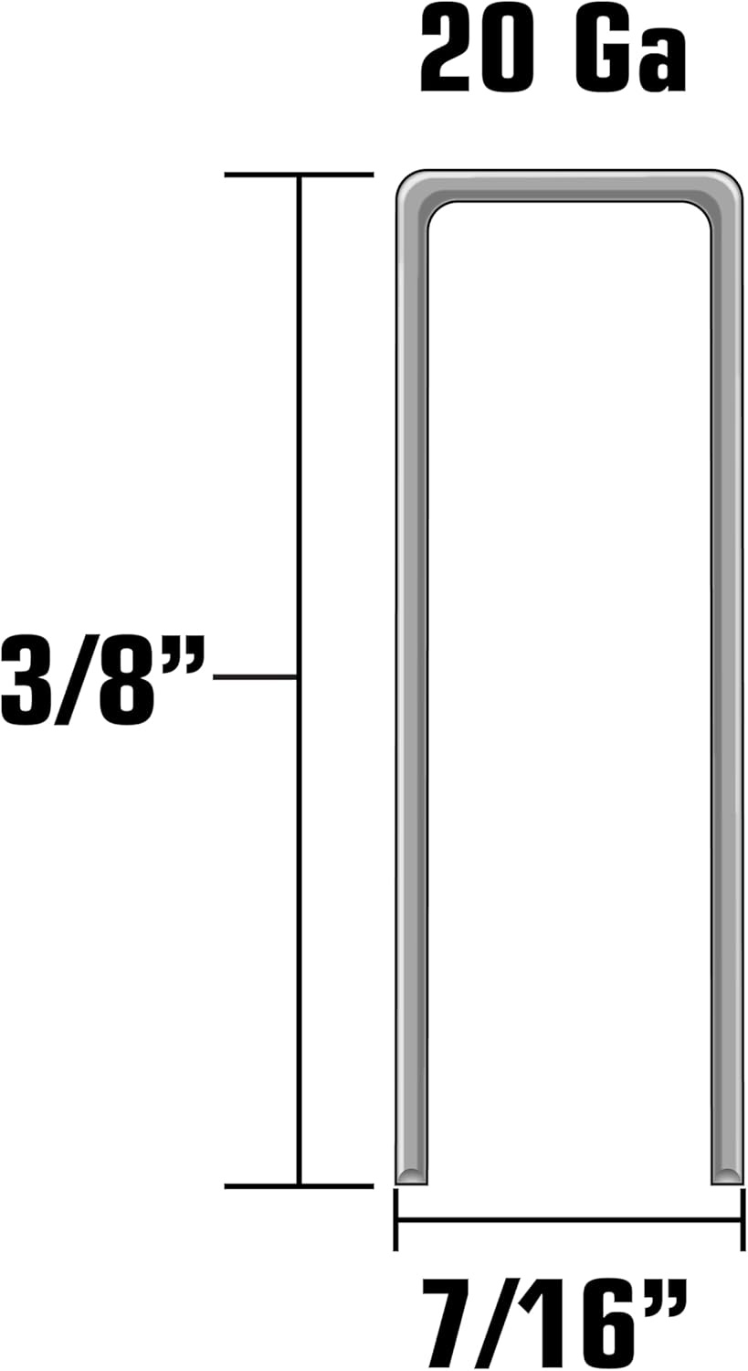 Metabo HPT 11802HPT 20 Ga Galvanized Staples 7/16″ Crown 7/16″ x 3/8″ 20 Ga EG | 5000 Count