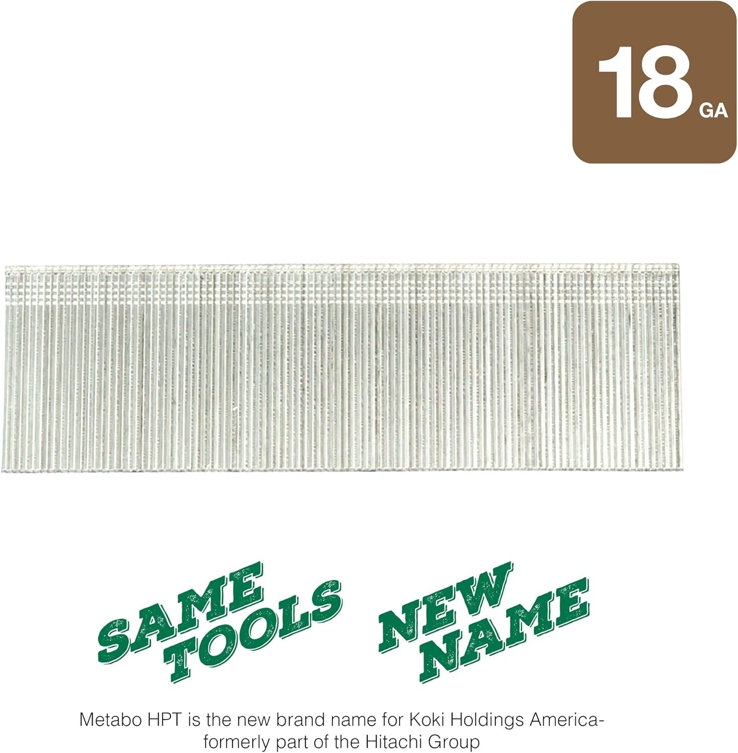 Metabo HPT Brad Nails | 1-1/2 Inch x 18 Gauge | Electro Galvanized | Smooth | 1,000 Count | 24107THPT