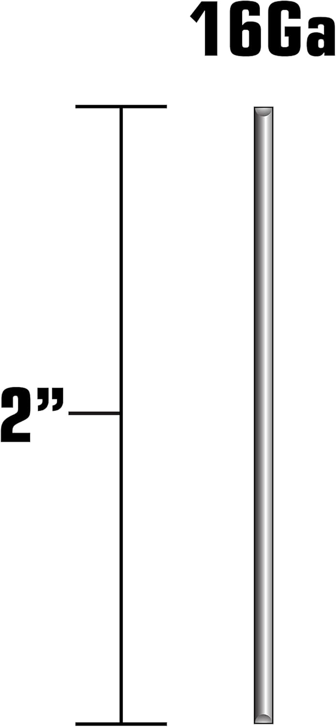 Metabo HPT Angled Finish Nails | 2 Inch | 16 Gauge | Galvanized | 2000 Count | 14415HPT(2000 Count (Pack of 1))
