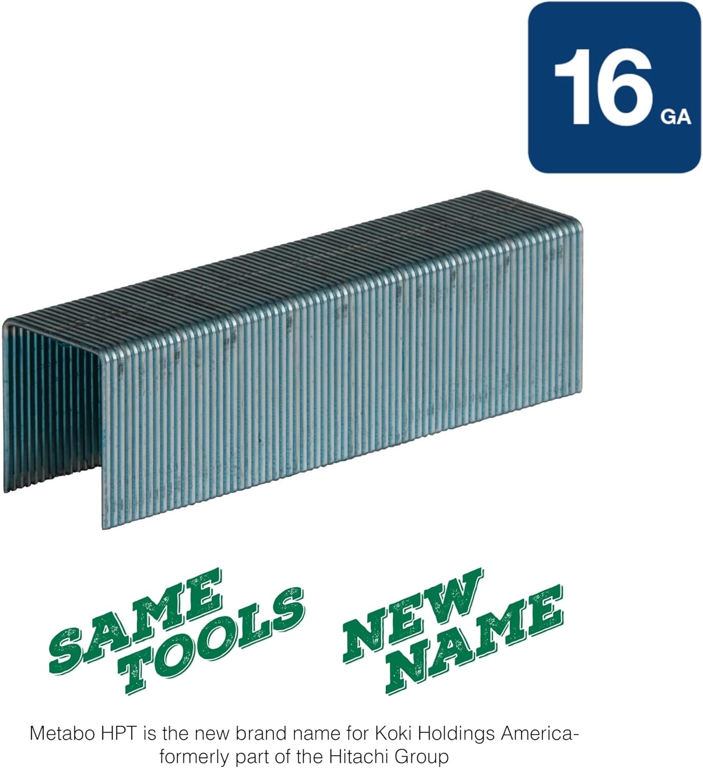 Metabo HPT Roofing Staples, 1″ x 1″, 16 Gauge, Galvanized, 10000 Count (11302HHPT)