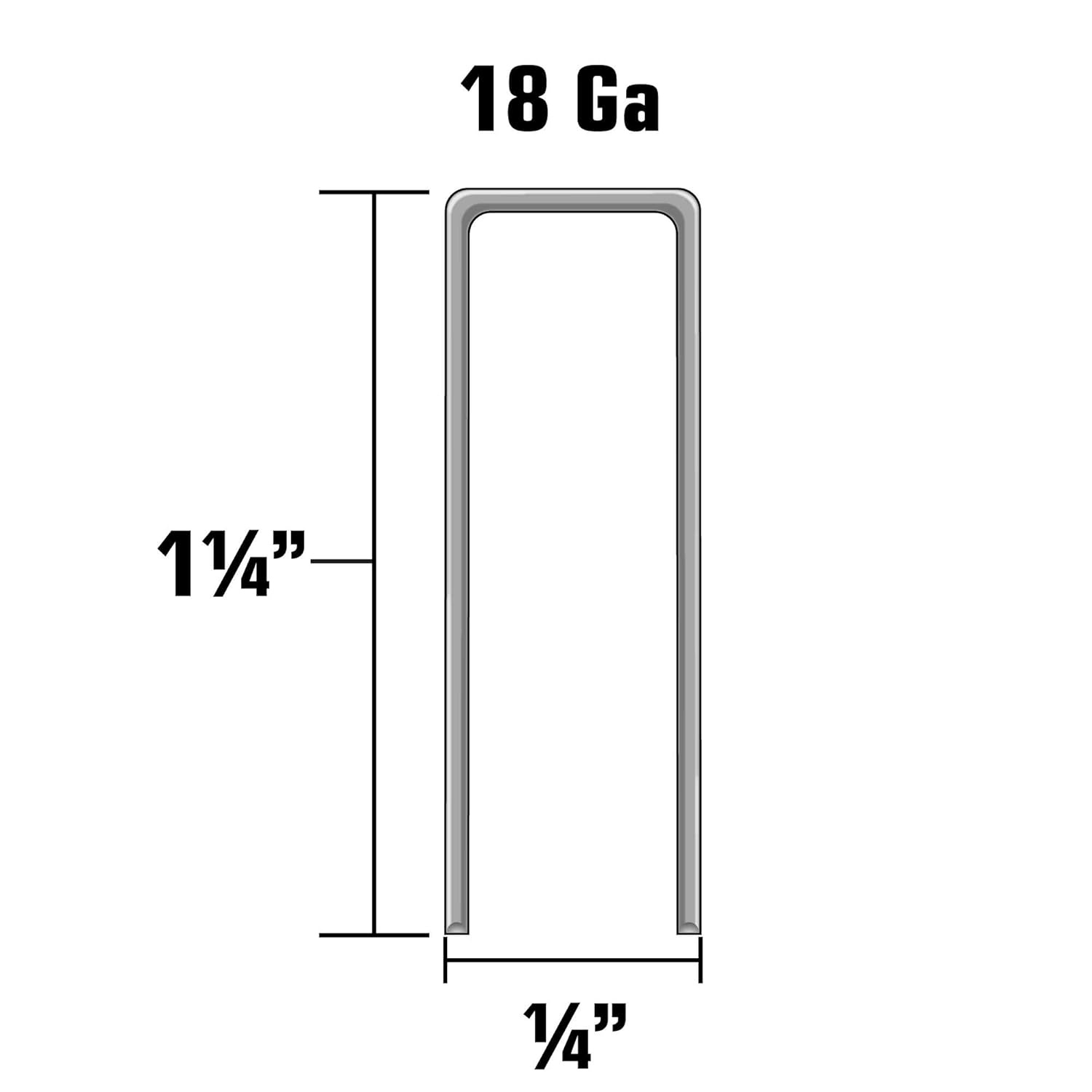 Metabo HPT 1 Inch 18 Gauge | Narrow Crown Finish Staples | 1,000 Count | Metabo HPT 21103SHPT(1/4″ x 1-1/4″ – 18 GA EG)