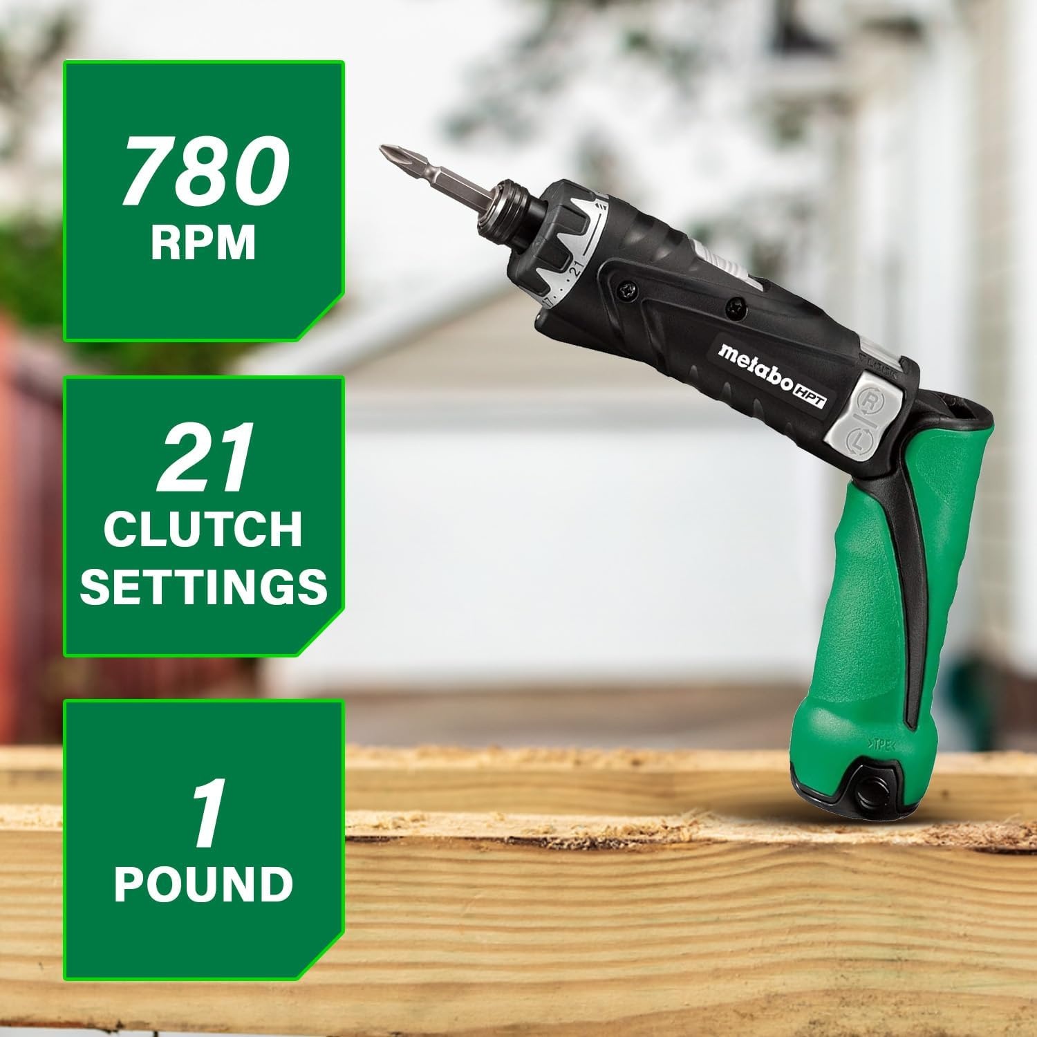 Metabo HPT 3.6V Lithium Ion Cordless Screwdriver Kit, Compact and Lightweight Power Screwdriver with 2 x 1.5Ah Batteries and Quick Charger, 21 + 1 Clutch Settings and Built-In LED Light, DB3DL2(DB3DL2 Only)