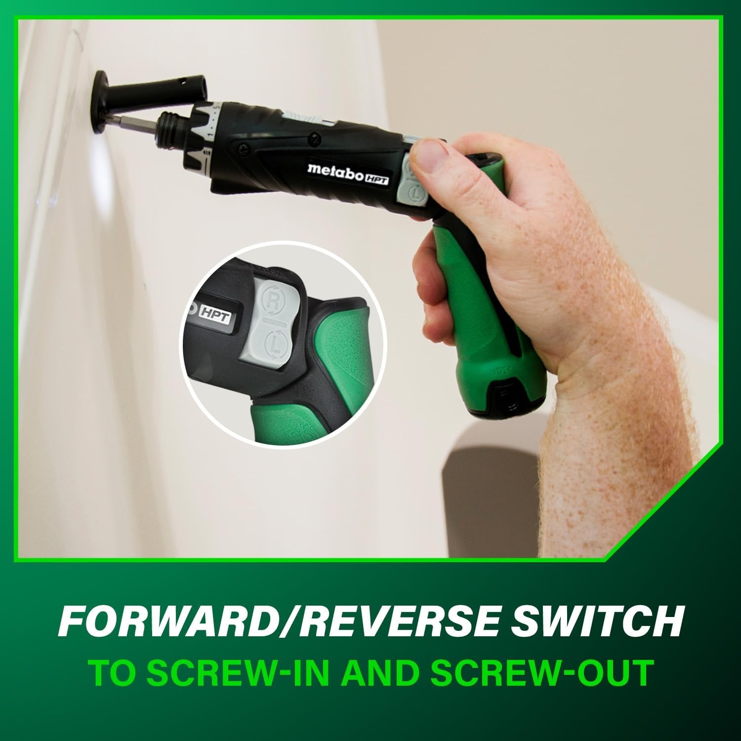 Metabo HPT 3.6V Lithium Ion Cordless Screwdriver Kit, Compact and Lightweight Power Screwdriver with 2 x 1.5Ah Batteries and Quick Charger, 21 + 1 Clutch Settings and Built-In LED Light, DB3DL2(DB3DL2 Only)
