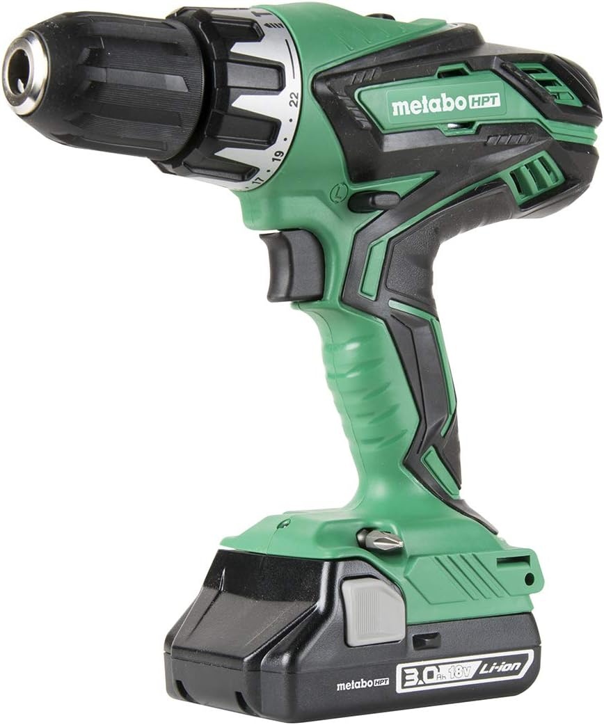 Metabo HPT KC18DG4LS 18V Cordless 4-Tool Combo Kit, Hammer Drill, Impact Driver, Reciprocating Saw, LED Flashlight, and two 18V Lithium Ion Compact 1.5Ah batteries, Lifetime Tool Warranty(4 Tool Kit)