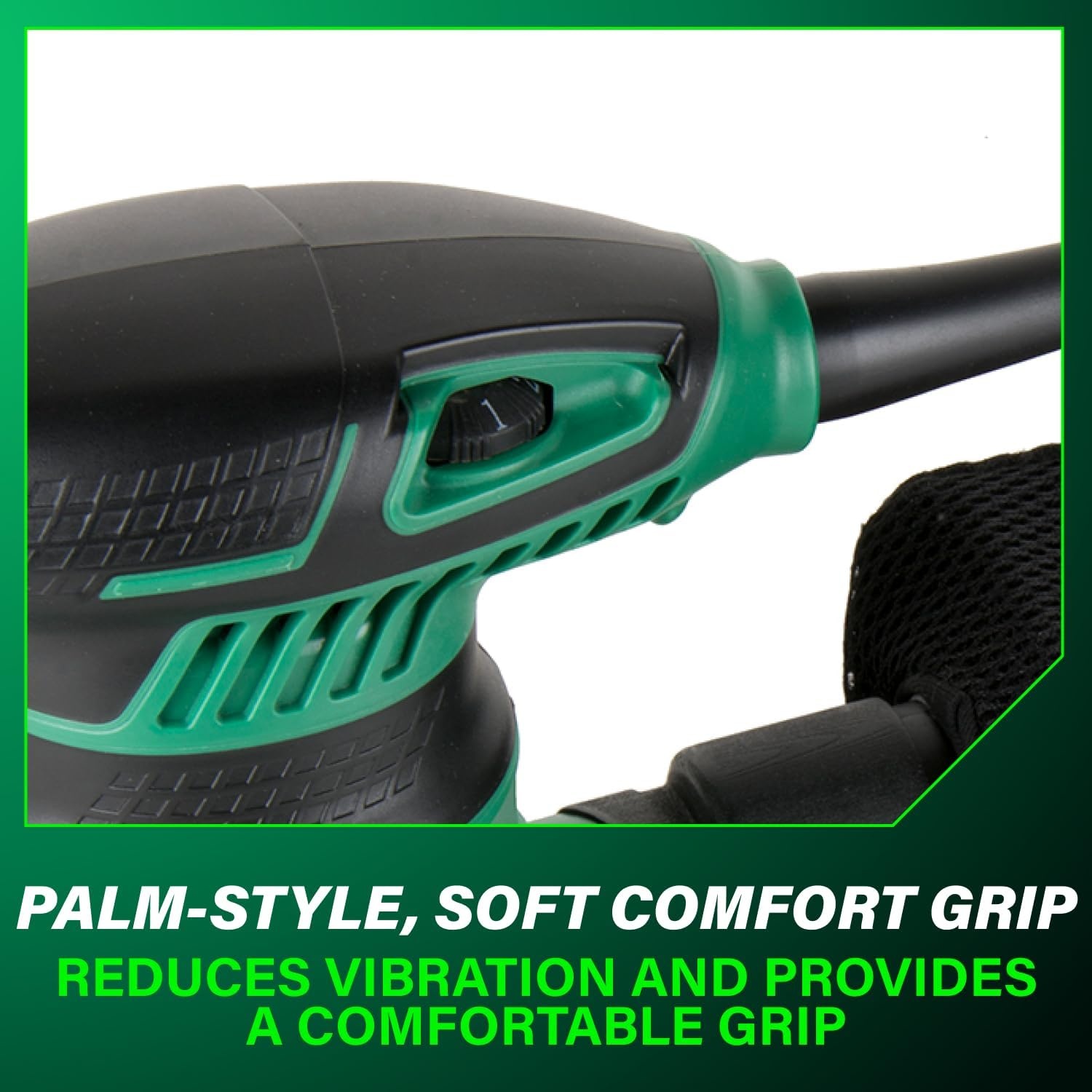 Metabo HPT 5-Inch Random Orbit Finishing Sander, Variable Speed, Palm-Style Comfort Grip, 230W 2.8 Amp Motor, 9,000-13,000 RPM, Dust Collection Hose Connector, Compact and Lightweight Design, SV13YST(No Size)