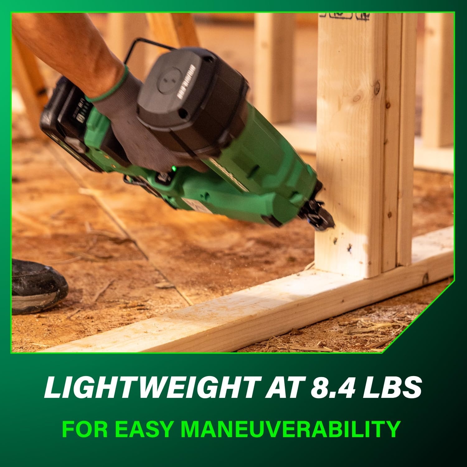 Metabo HPT 18V MultiVolt Cordless 21° Framing Nailer Kit, 3-1/2″ Plastic Strip Framing Cordless Nailer, Power Tool with 4.0Ah Lithium Ion Battery, Drives 2″ to 3-1/2″ Nails, NR1890DRA(NR1890DRA – Lighter  Smaller  & More Powerful)