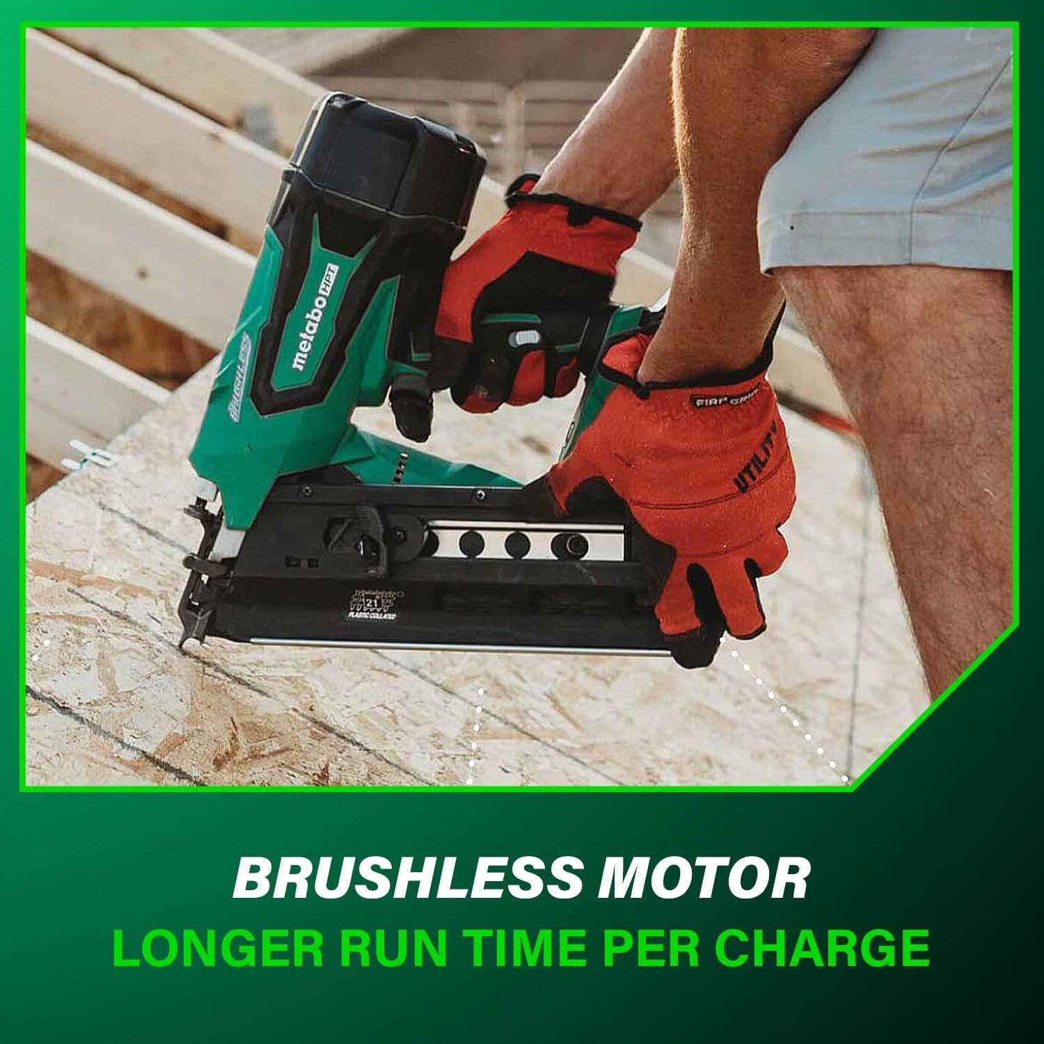 Metabo HPT 18V MultiVolt Cordless 21° Framing Nailer Kit, 3-1/2″ Plastic Strip Framing Cordless Nailer, Power Tool with 4.0Ah Lithium Ion Battery, Drives 2″ to 3-1/2″ Nails, NR1890DRA(NR1890DRST)