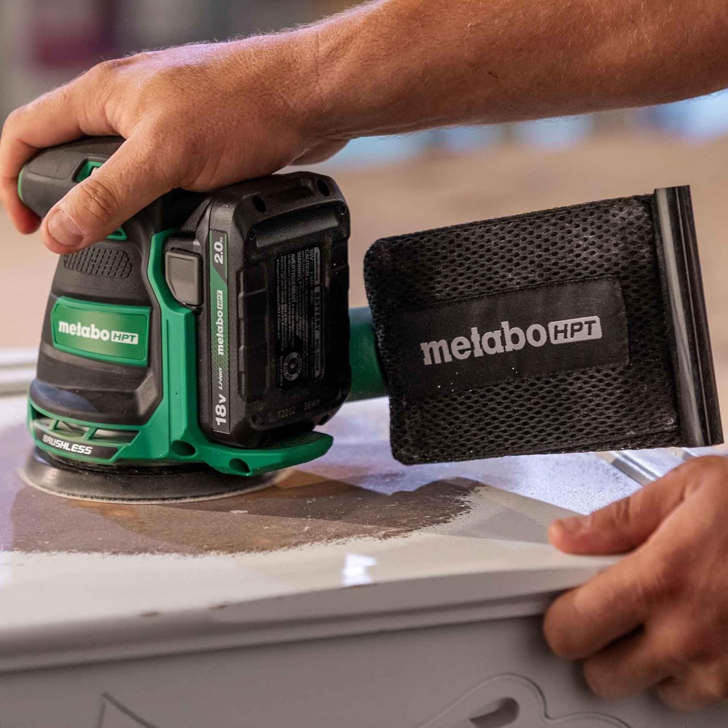 Metabo HPT 18V Cordless 5-Inch Random Orbital Sander, Best-in-Class Sanding Performance & Dust Collection, 6 Speed Settings, Lightweight Design, Multi-Use for Metal & Wood, Tool, Body Only, SV1813DAQ4(Metabo HPT SV1813DAQ4 Only)