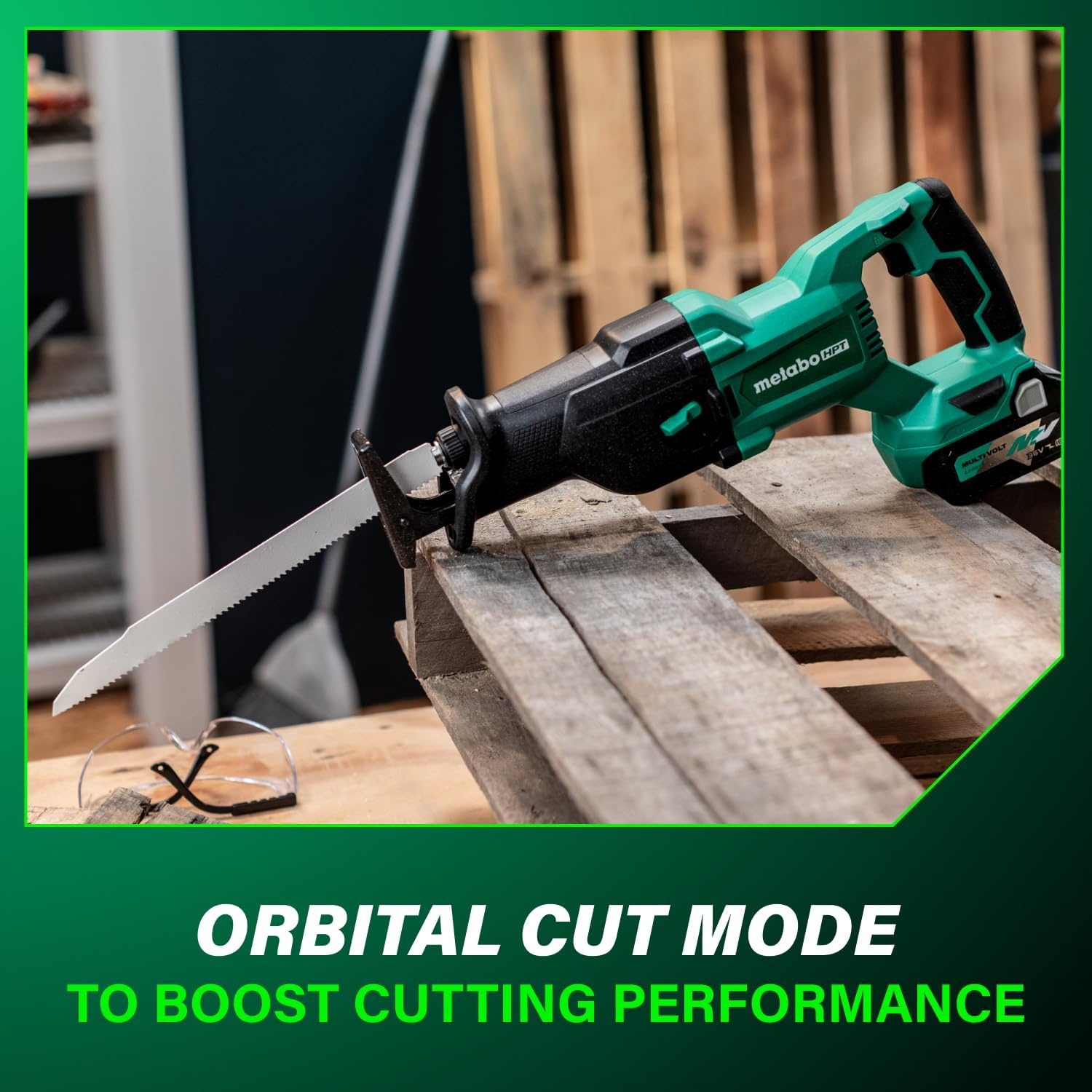 Metabo HPT 18V MultiVolt Cordless Reciprocating Saw, Orbital Cut Mode, 36% Less Vibration, 1-1/8″ Stroke Length, 3,000 SPM, LED Light, Tool Body Only, CR18DBQ4(CR18DBQ4 (Next Gen Model))
