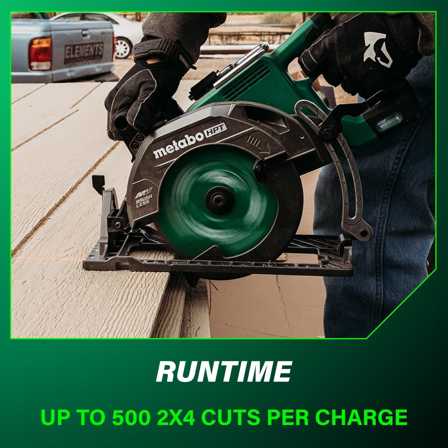 Metabo HPT 36V MultiVolt 7-1/4 Inch Rear Handle Circular Saw, Cordless Circular Saw with 36V Battery, Lightweight Design, 53° Bevel Capacity, Brushless Motor, Electric Brake, C3607DWA(36V MultiVolt™ Rear Handle Circular Saw Kit)