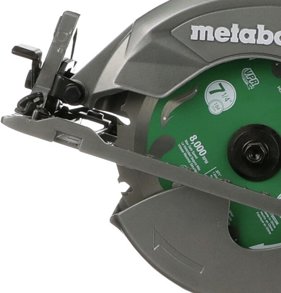Metabo HPT Circular Saw, 7-1/4-Inch, Worm Drive, 15 Amp Motor, Includes 7-1/4-Inch 24T VPR Framing Blade (C7WDM)