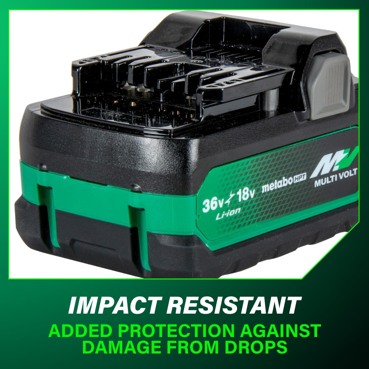 Metabo HPT MultiVolt Battery | 36V/18V, 2.5Ah/5.0Ah, Lithium Ion, Slide Style | 371751M(Next Gen 18V/36V MultiVolt™ Battery)