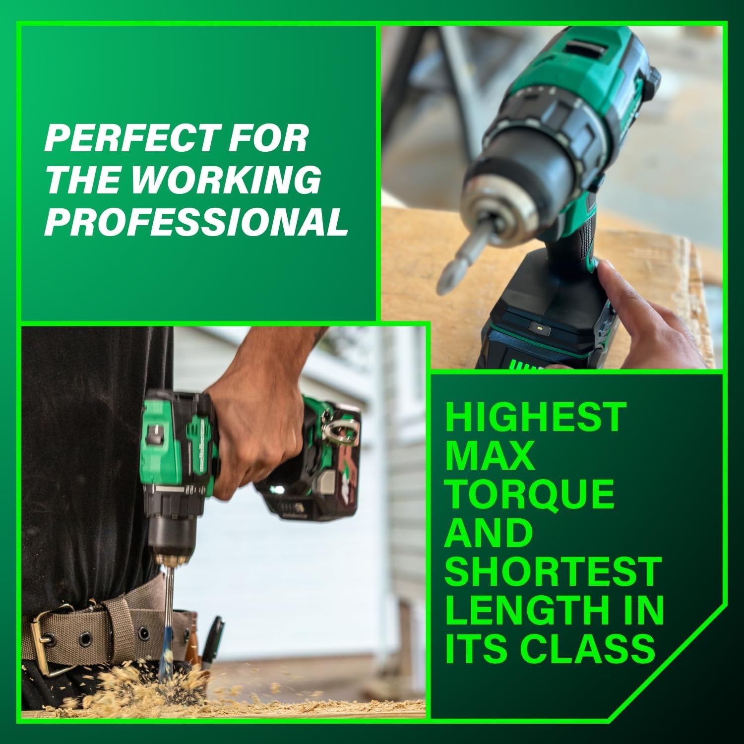 Metabo HPT 18V MultiVolt 1/2″ Cordless Brushless Driver Drill Kit, High Power Drill Set with Bag, 2 Lithium-Ion Metabo Batteries and Charger, Compact Lightweight Power Driver, DS18DEX(DS18DEX (Next Gen Model))