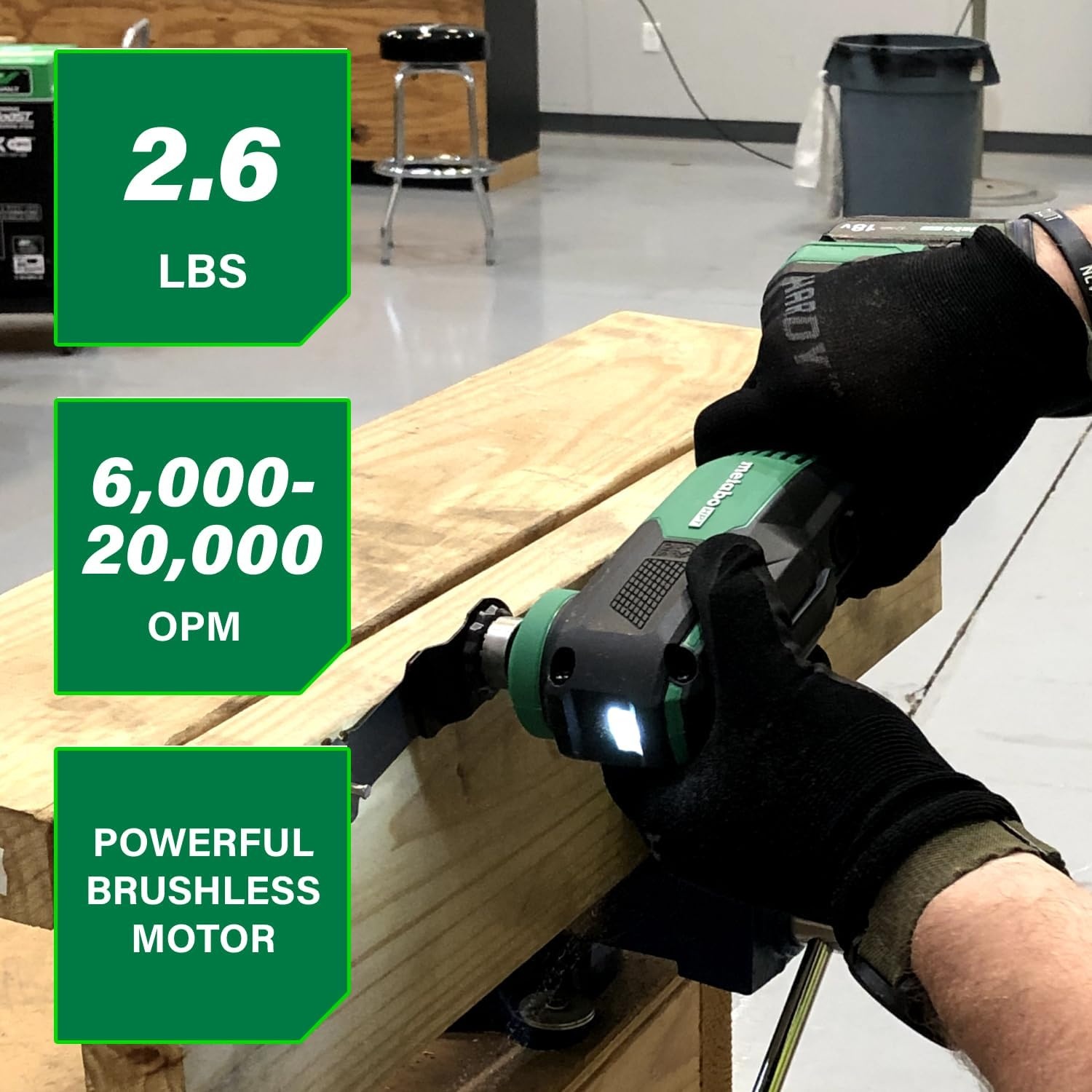 Metabo HPT 18V MultiVolt Cordless Oscillating Multi-Tool, Low Vibration Design, Universal Design, 6 Speed Settings, User Vibration Protection, Starlock, Tool Body Only, CV18DAQ4(CV18DAQ4 – Next Gen Model)