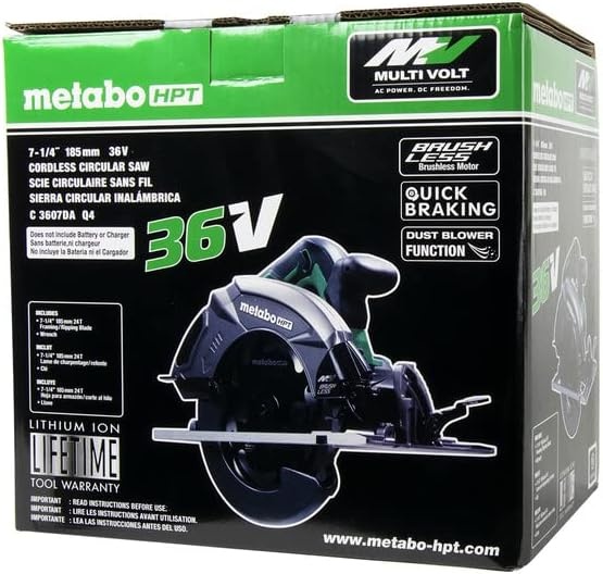 Metabo HPT 36V MultiVolt™ Cordless Circular Saw | 7-1/4-in | Tool Body Only | C3607DAQ4(C3607DAQ4)