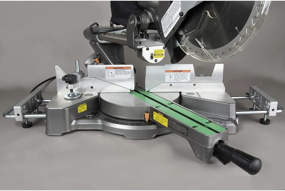 Metabo HPT 10-Inch Sliding Compound Miter Saw, Adjustable Laser Guide, Double Bevel, Electronic Speed Control, 12 Amp Motor, Electric Brake (C10FSHS)(Miter Saw Only)