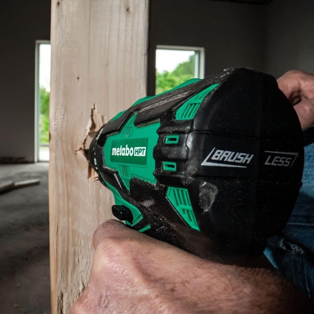 Metabo HPT 18V MultiVolt 1/2″ Cordless Brushless Driver Drill Kit, High Power Drill Set with Bag, 2 Lithium-Ion Metabo Batteries and Charger, Compact Lightweight Power Driver, DS18DEX(DS18DBFL2E)