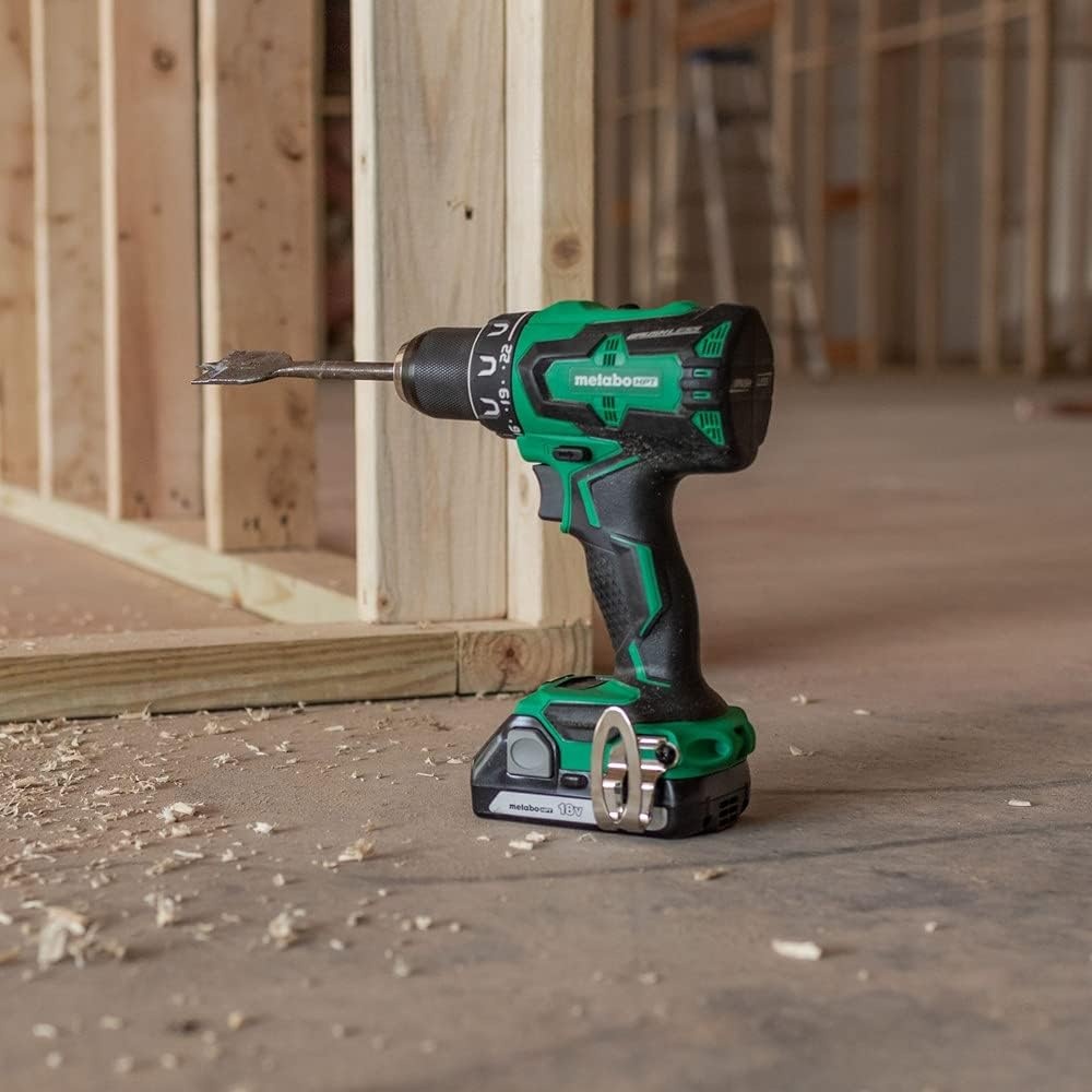 Metabo HPT 18V MultiVolt 1/2″ Cordless Brushless Driver Drill Kit, High Power Drill Set with Bag, 2 Lithium-Ion Metabo Batteries and Charger, Compact Lightweight Power Driver, DS18DEX(DS18DBFL2E)