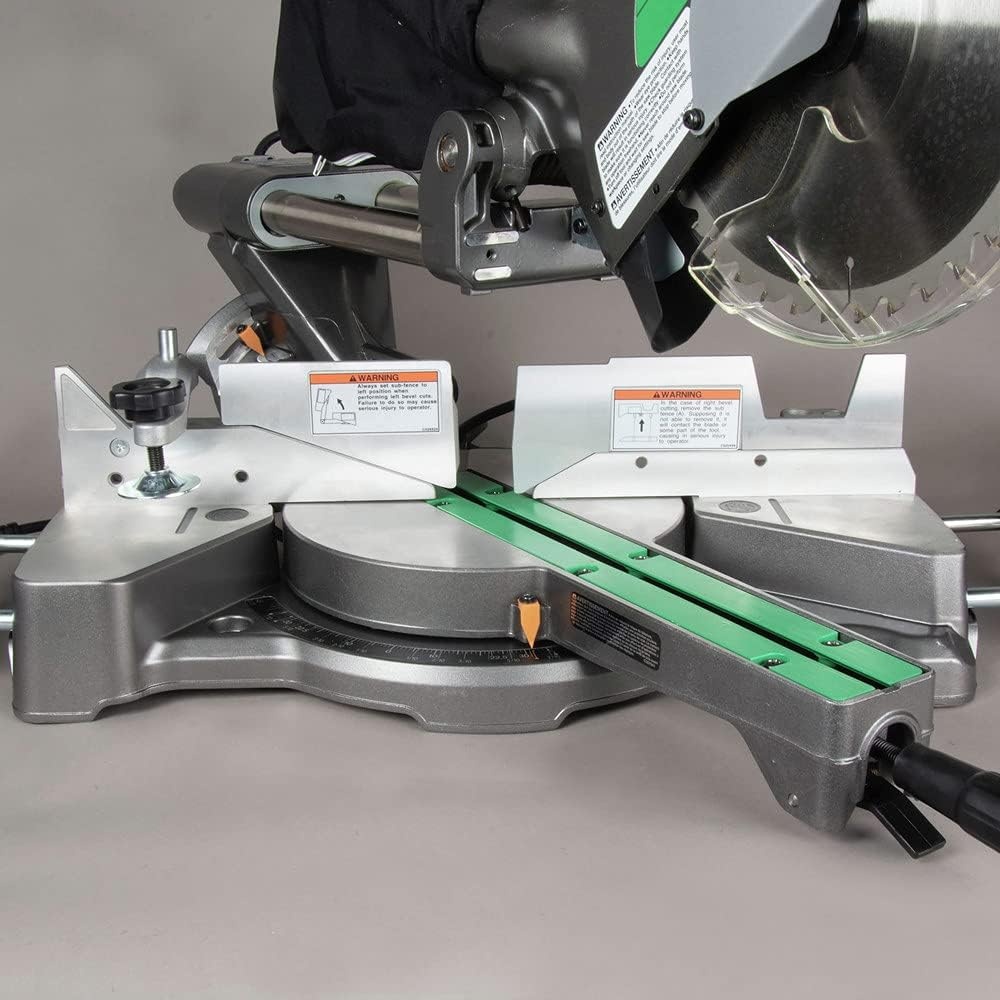 Metabo HPT 10-Inch Sliding Compound Miter Saw, Double-Bevel, Electronic Speed Control, 12 Amp Motor, Electric Brake, 5-Year Warranty (C10FSBS)(Miter Saw Only)