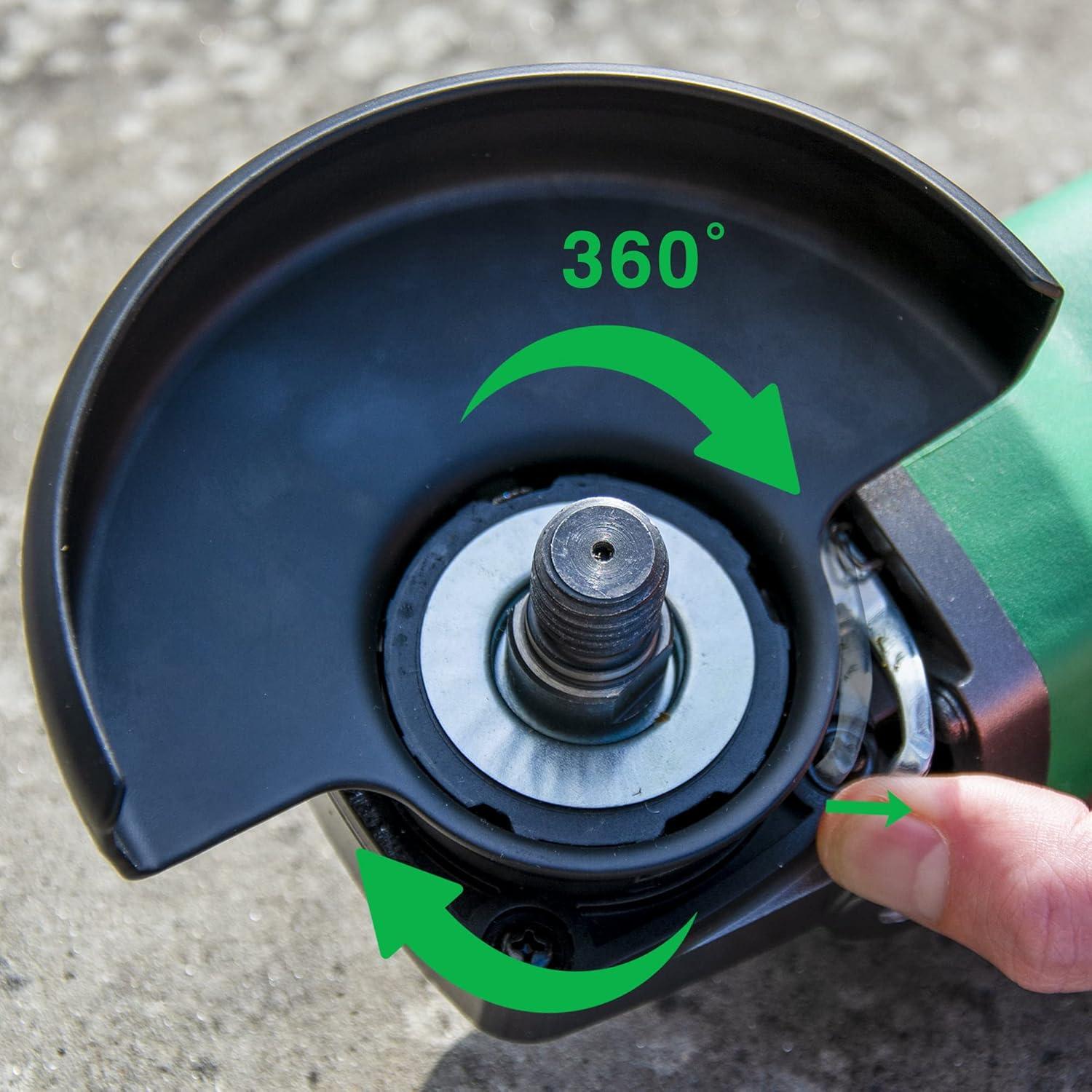Metabo HPT Angle Grinder, 4.5-Inch, 10.5 Amp, Paddle Switch | G12SE3