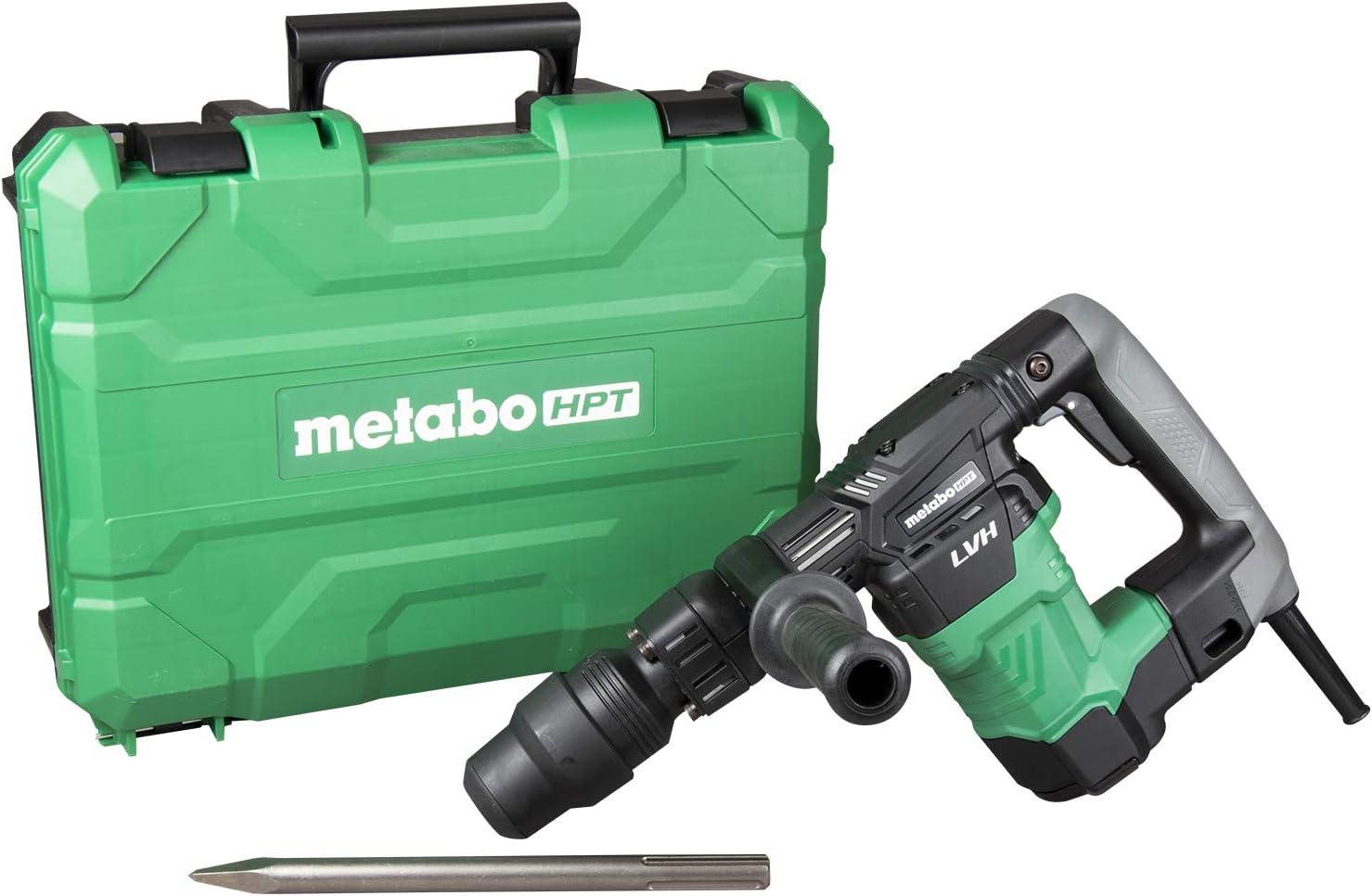 Metabo HPT Demolition Hammer, 11.5 lbs., SDS Max, Low Vibration Handle, 7.4 ft-lbs. Impact Energy, Aluminum Connecting Rod, 1-Year Warranty (H41MB2)