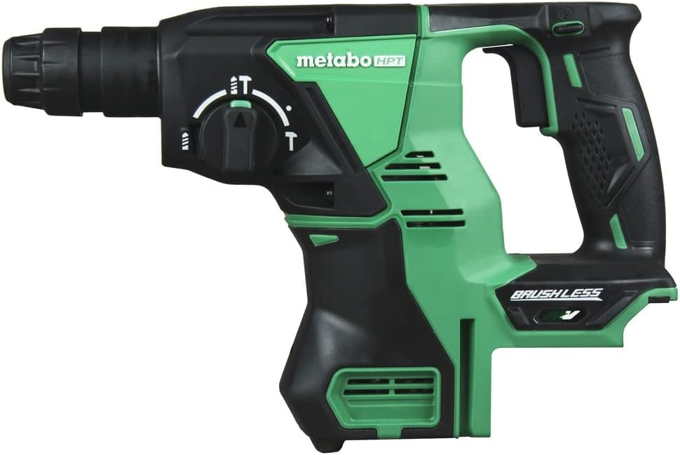 Metabo HPT 36V MultiVolt™ Cordless Rotary Hammer Drill (Tool Only – No Battery) | SDS Plus | 1-1/8-Inch | Reactive Force Control | 3 Modes | Optional AC Adapter | DH36DPAQ4