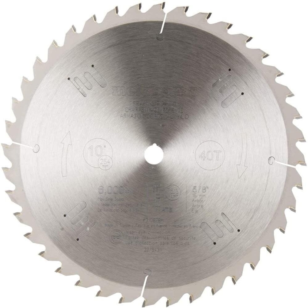 Metabo HPT Miter Saw Blade | 10-Inch | 40 Teeth | Tungsten Carbide Tipped | ATB | 5/8″ Arbor | 310878M