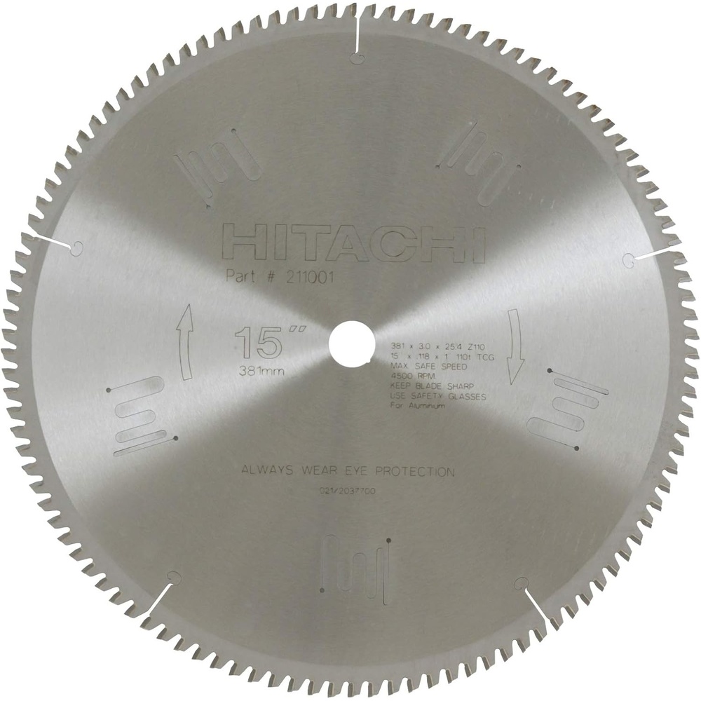Metabo HPT 211001M 110-Teeth Tungsten Carbide Tipped 15″ Triple Chip Saw Blade