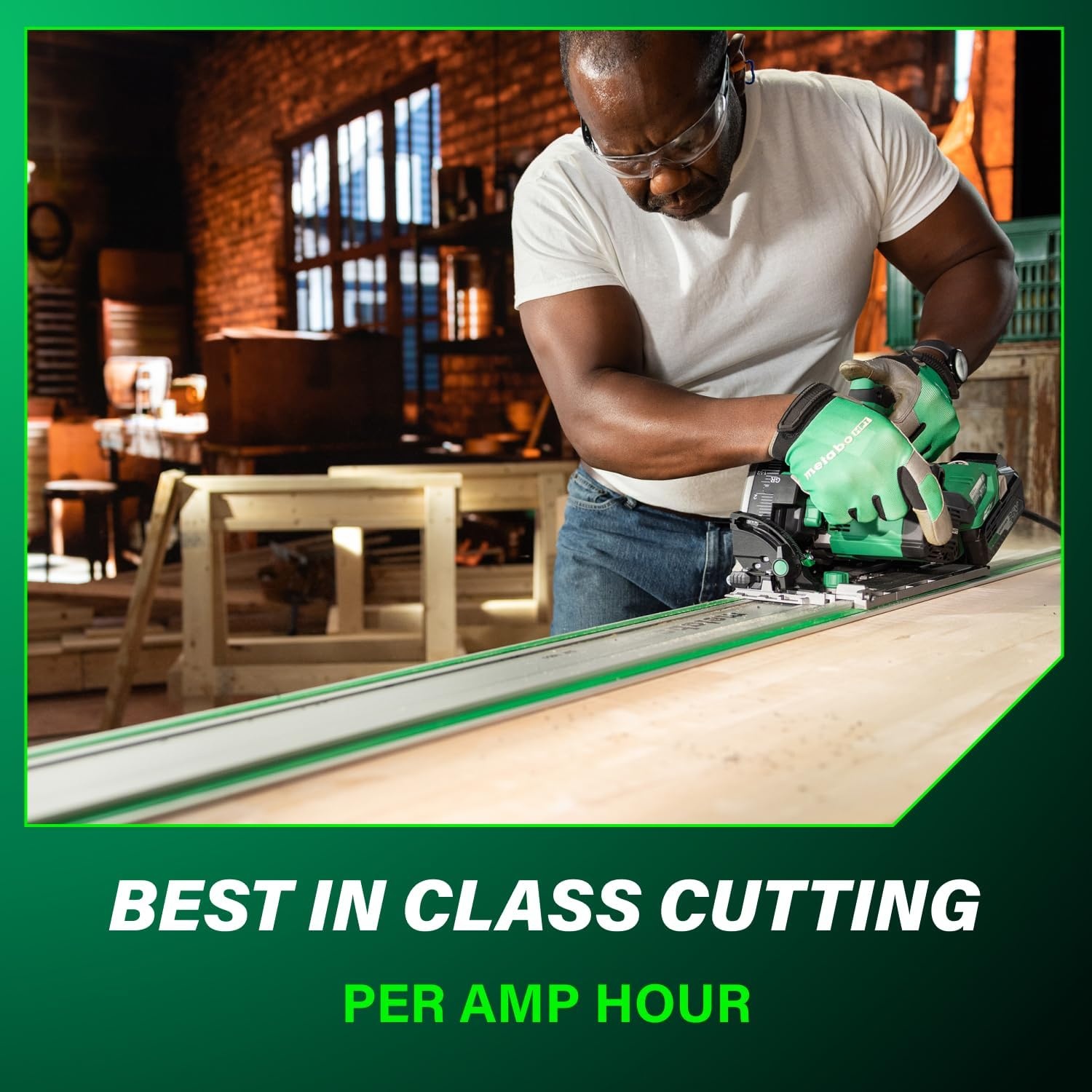 Metabo HPT 36V MultiVolt 6-1/2″ Cordless Track Saw Kit, Adjustable Bevel -1 to 46°, Over 2-1/2″ Cutting Depth, Lightweight Design, Includes 4.0Ah Metabo Battery and Rapid Charger, C3606DPA