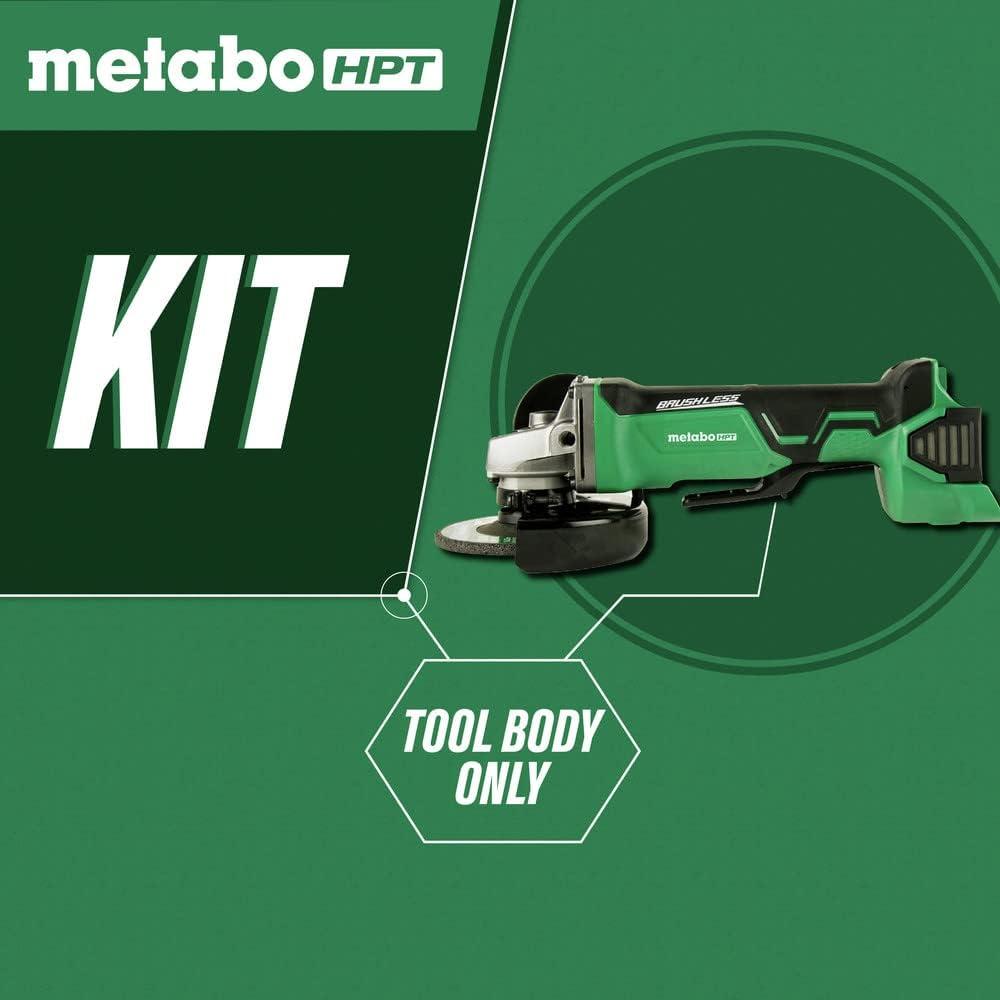 Metabo HPT 18V MultiVolt™ Cordless Angle Grinder | 4-1/2-Inch | Tool Only – No Battery | Paddle Switch | G18DBALQ4(Metabo HPT G18DBALQ4)